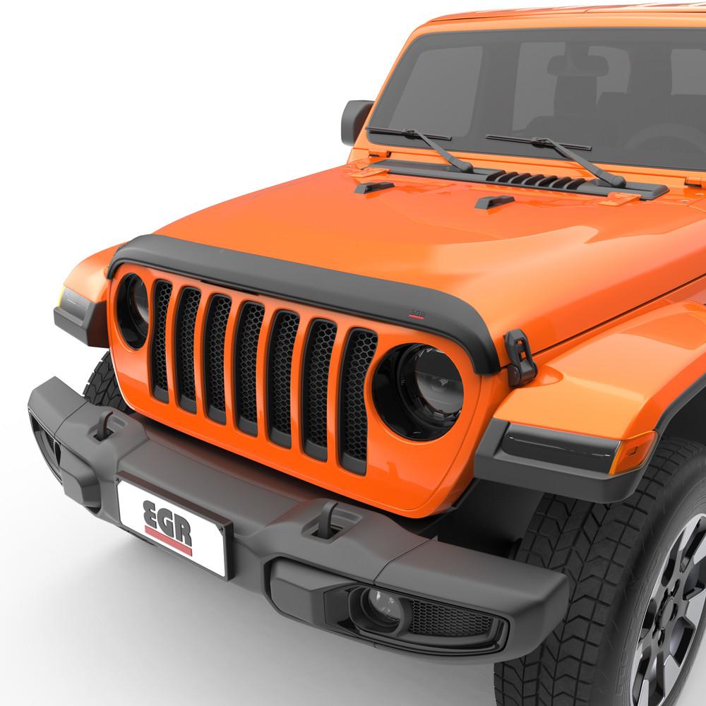 EGR 2018-2024 Jeep Gladiator JT Wrangler JL JLU Superguard Hood Guard Matte Black Finish 305255