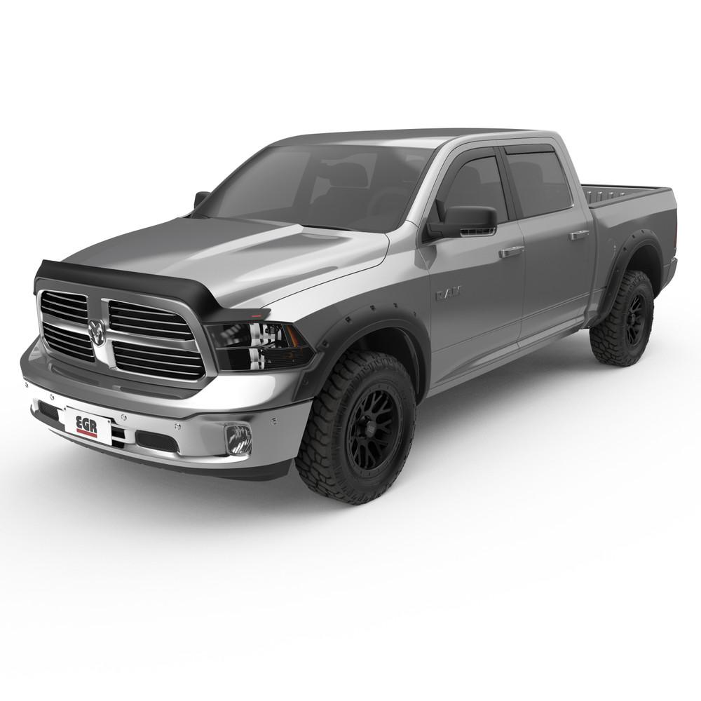EGR 2009-2024 Dodge Ram 1500 Ram 1500 Classic Superguard Hood Guard Matte Black Finish 302655