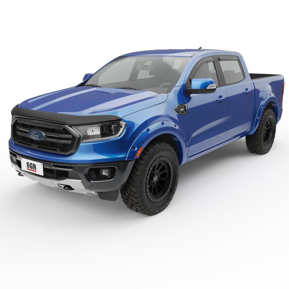 EGR 2019-2023 Ford Ranger XL Superguard Hood Guard Matte Black Finish 303555