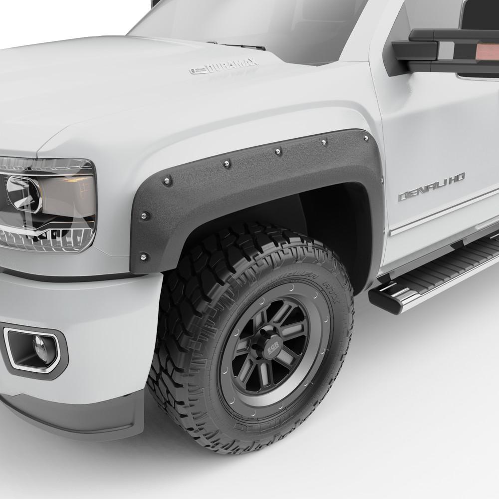 EGR 2015-2019 GMC Sierra 2500HD 3500HD Baseline Chrome Black Bolt On Look Fender Flares BLF1020