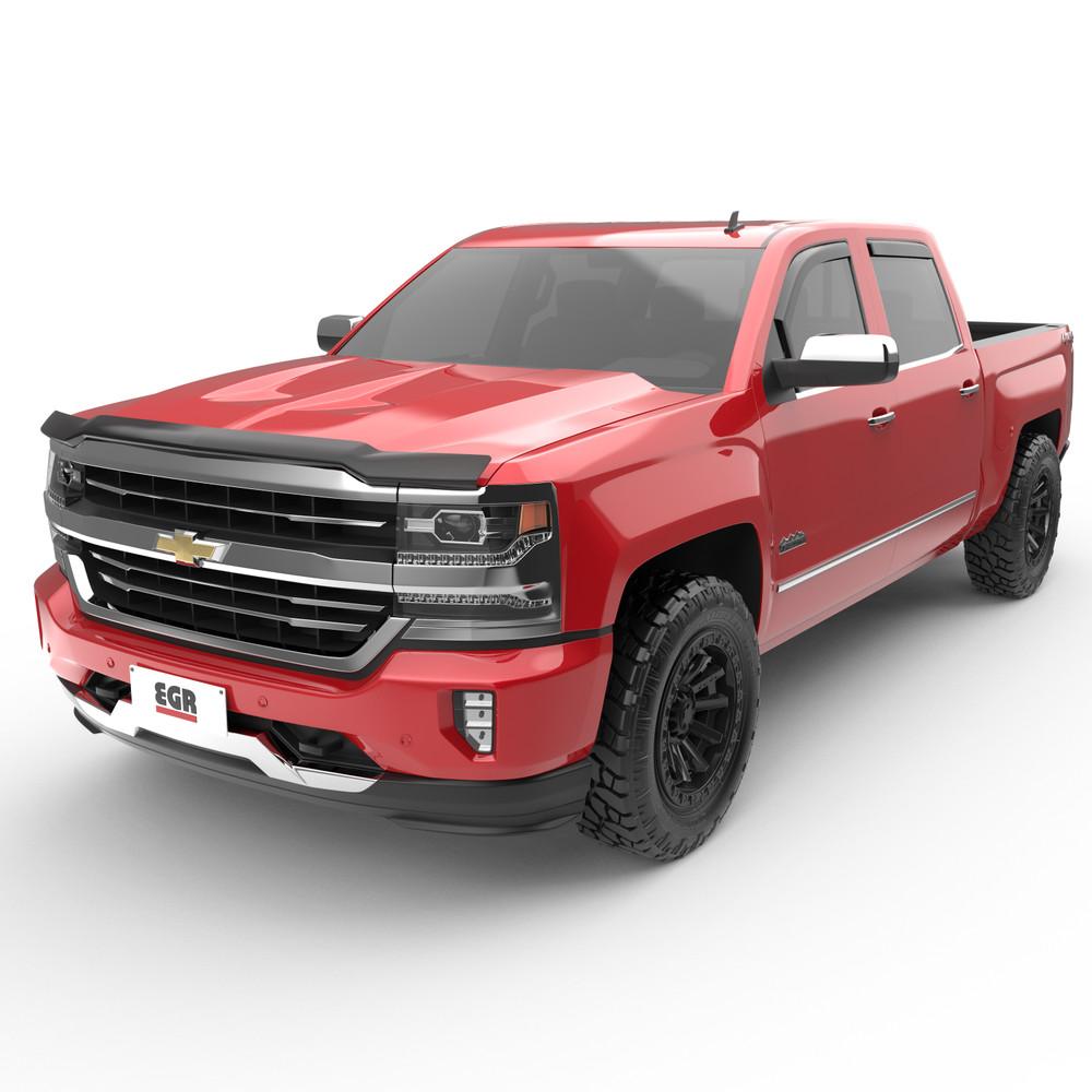 EGR 2016-2018 Chevrolet Silverado 1500 LS Superguard Hood Guard Matte Black Finish 301675