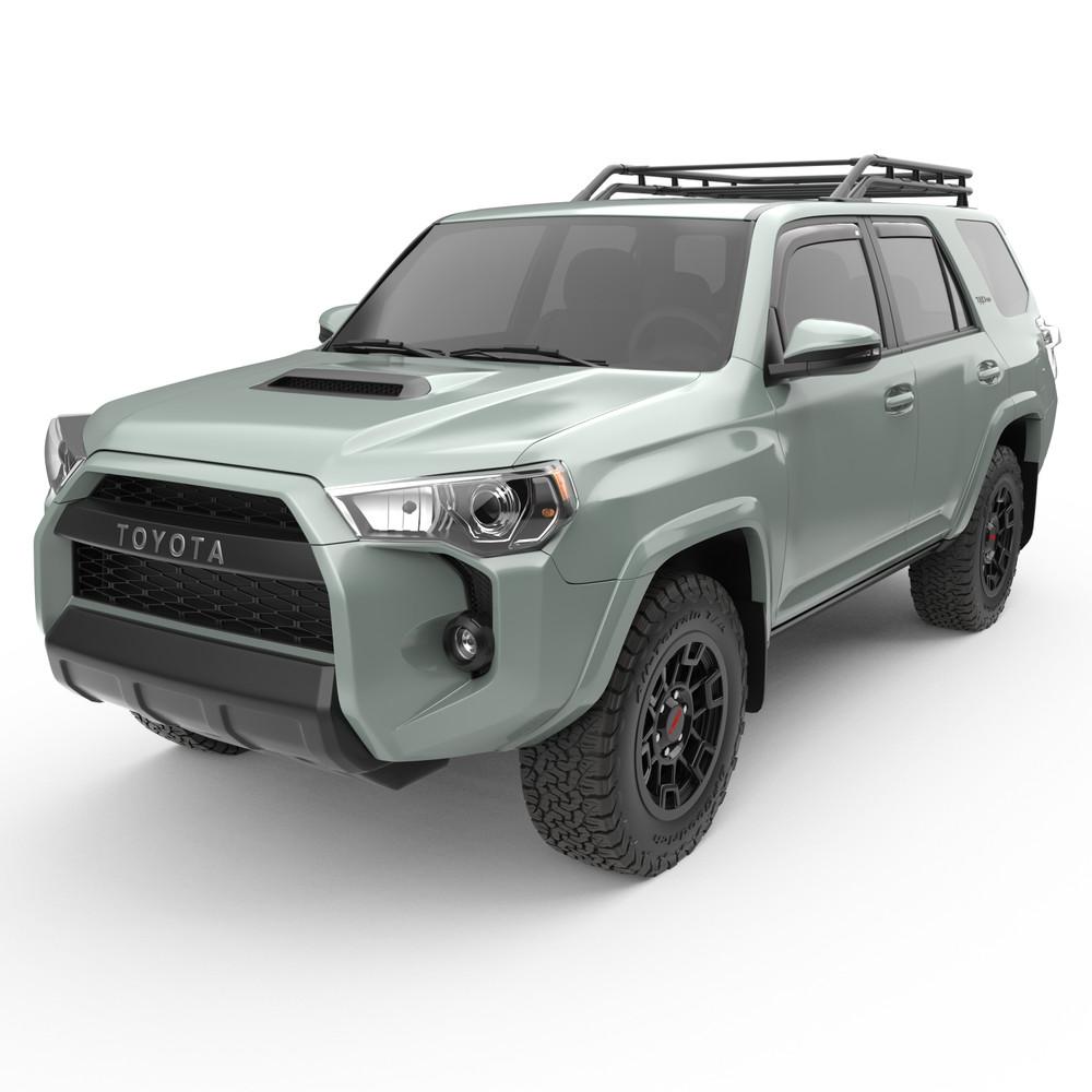 EGR 2010-2024 Toyota 4Runner In-Channel Window Visors Front & Rear Set Dark Smoke Finish 575221