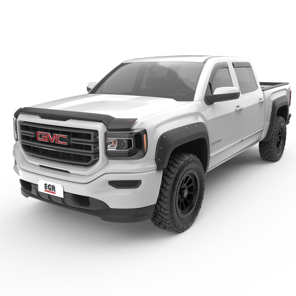 EGR 2014-2019 GMC Sierra 1500 SLT Sierra 2500 HD Base Sierra 3500 HD SLT Superguard Hood Guard Matte Black Finish 301585