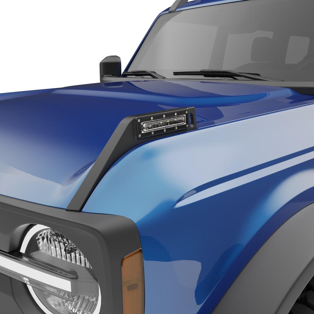 EGR 2021-2025 Ford Bronco Billet Aluminum VSL Side Light Black VSLBR0002
