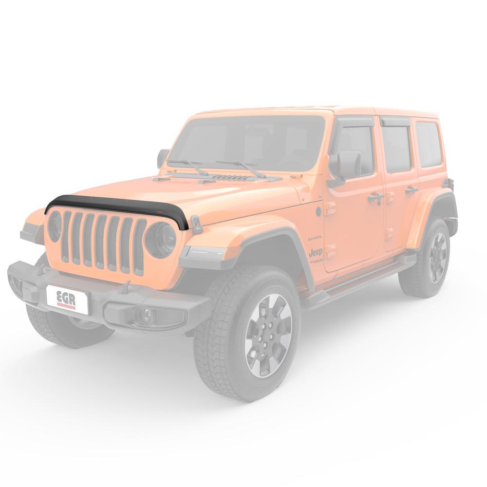 EGR 2018-2024 Jeep Gladiator JT Wrangler JL JLU Superguard Hood Guard Matte Black Finish 305255