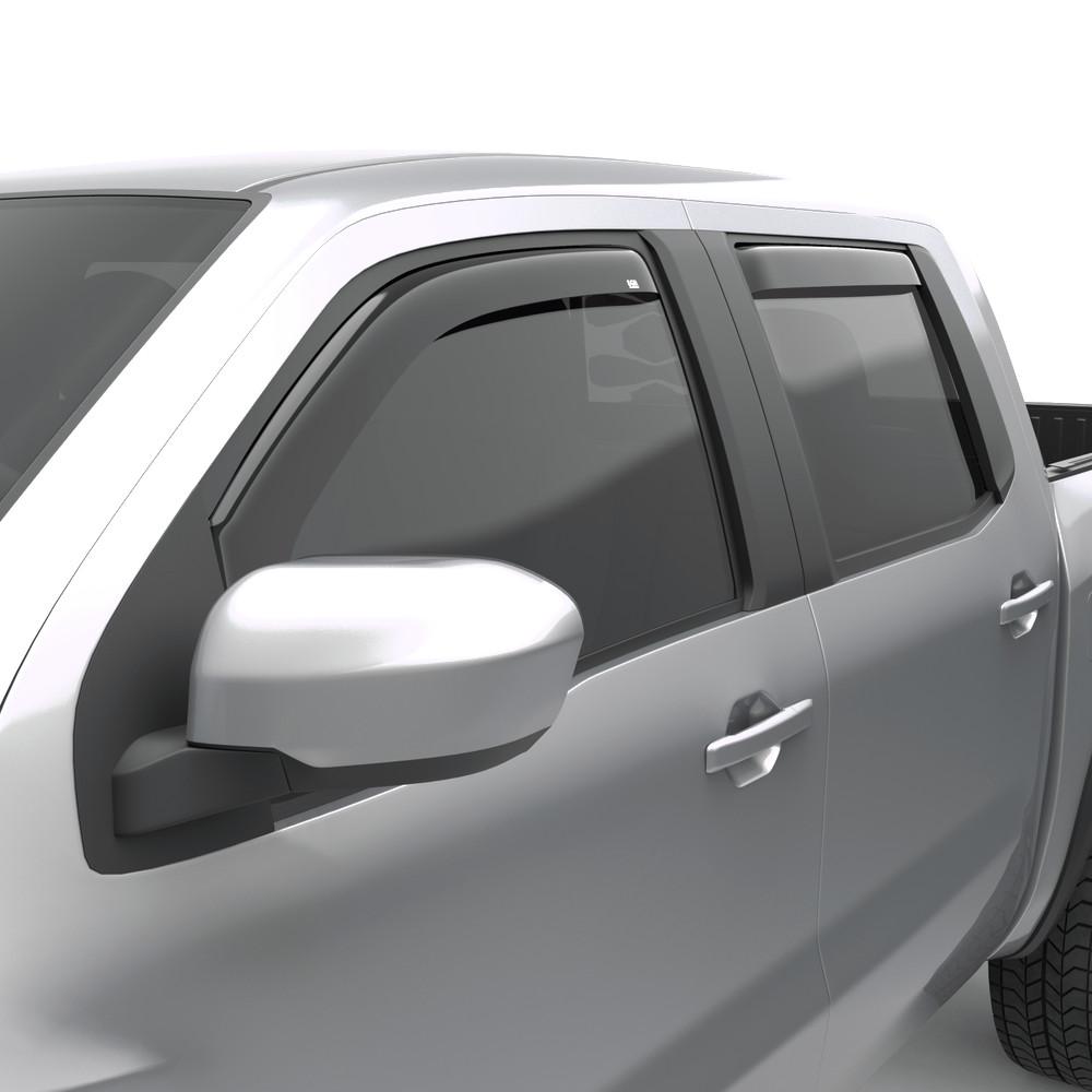 EGR 2022-2024 Nissan Frontier In-channel 4pc Smoke Finish Crew Cab Window Visors 576041