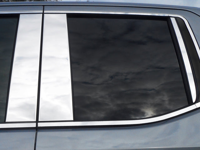 QAA 2019-2026 Chevrolet Silverado Pickup Truck 4 Door Double Cab 6 piece Stainless Steel Pillar Post Trim PP59175