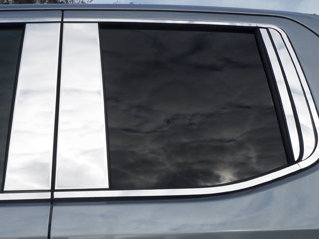 QAA 2019-2026 Chevrolet Silverado Pickup Truck 4 Door Double Cab 8 piece Stainless Steel Pillar Post Trim PP59176
