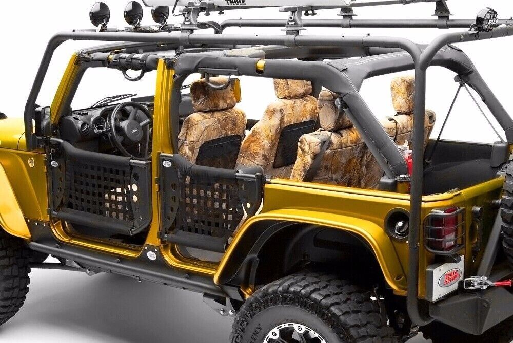 Body Armor 2007-2018 Jeep Wrangler JK Unlimited 4dr Complete Set of 4 Tube Trail Doors JK-6139, JK-6140