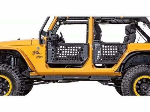 Body Armor 2007-2018 Jeep Wrangler JK Unlimited 4dr Complete Set of 4 Tube Trail Doors JK-6139, JK-6140