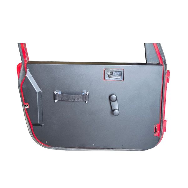 Warrior 1997-2006 Jeep Wrangler TJ 2004-2006 Wrangler LJ Unlimited Black Powder Coated Flat Aluminum Interior Door Panel Full Doors 60950PC