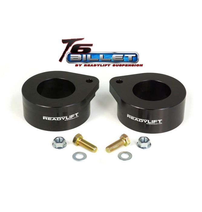 Readylift 2007-2018 Jeep Wrangler 2 & 4 Door 2WD 4WD T6 2" Front Coil Spring Spacer Leveling Kit Billet Black T6-6092-K