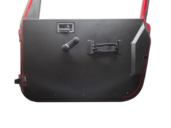 Warrior 1997-2006 Jeep Wrangler TJ 2004-2006 Wrangler LJ Unlimited With Pocket Full Doors Black Powder Coated Diamond Plate Aluminum Factory Door Panel 90951PC