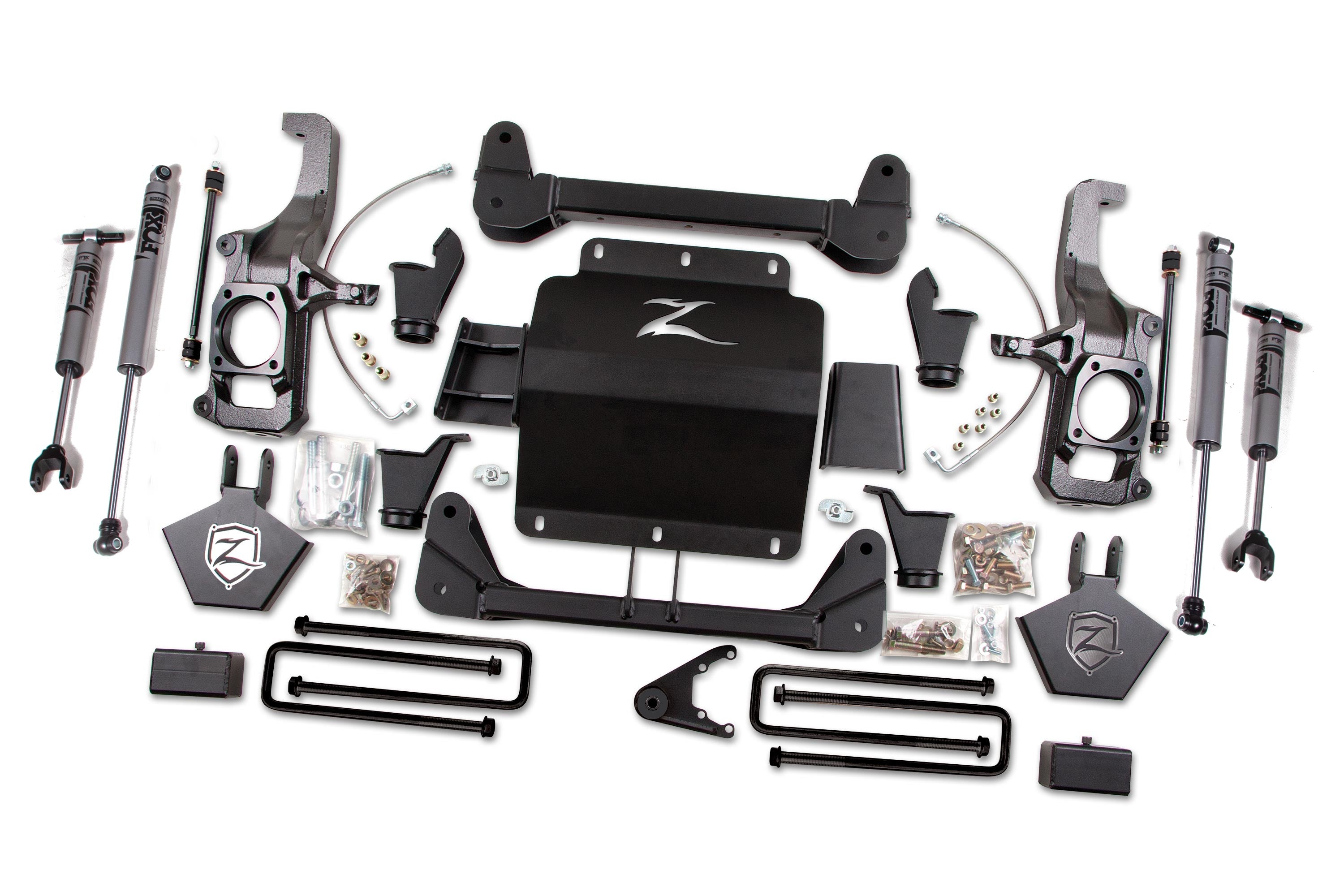 Zone OffRoad 2011-2019 Chevrolet Silverado GMC Sierra 2500HD 3500HD 5in Lift Kit Suspension System without Overload Fox 2.0 Adventure Series ZONC12F