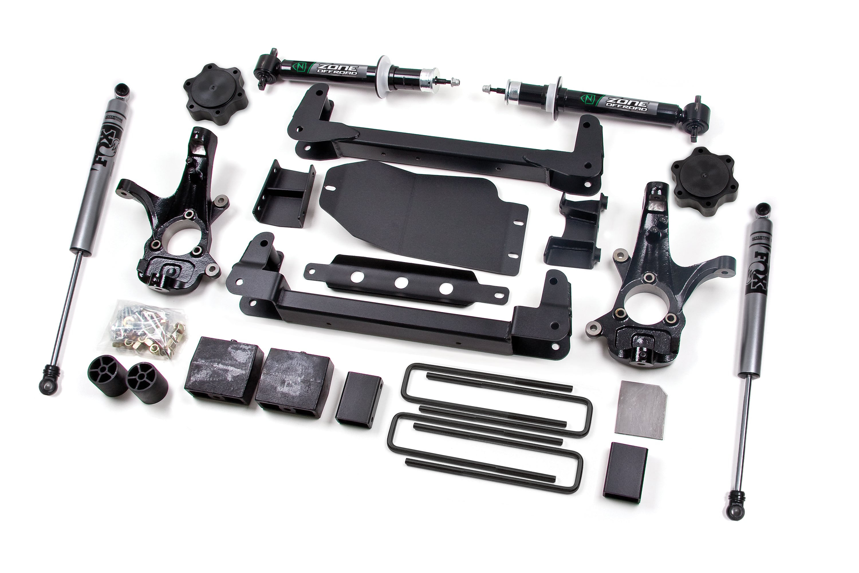 Zone OffRoad 2007-2013 Chevrolet K1500 GMC K1500 4.5in Adventure Series Fox Shocks ZONC8F