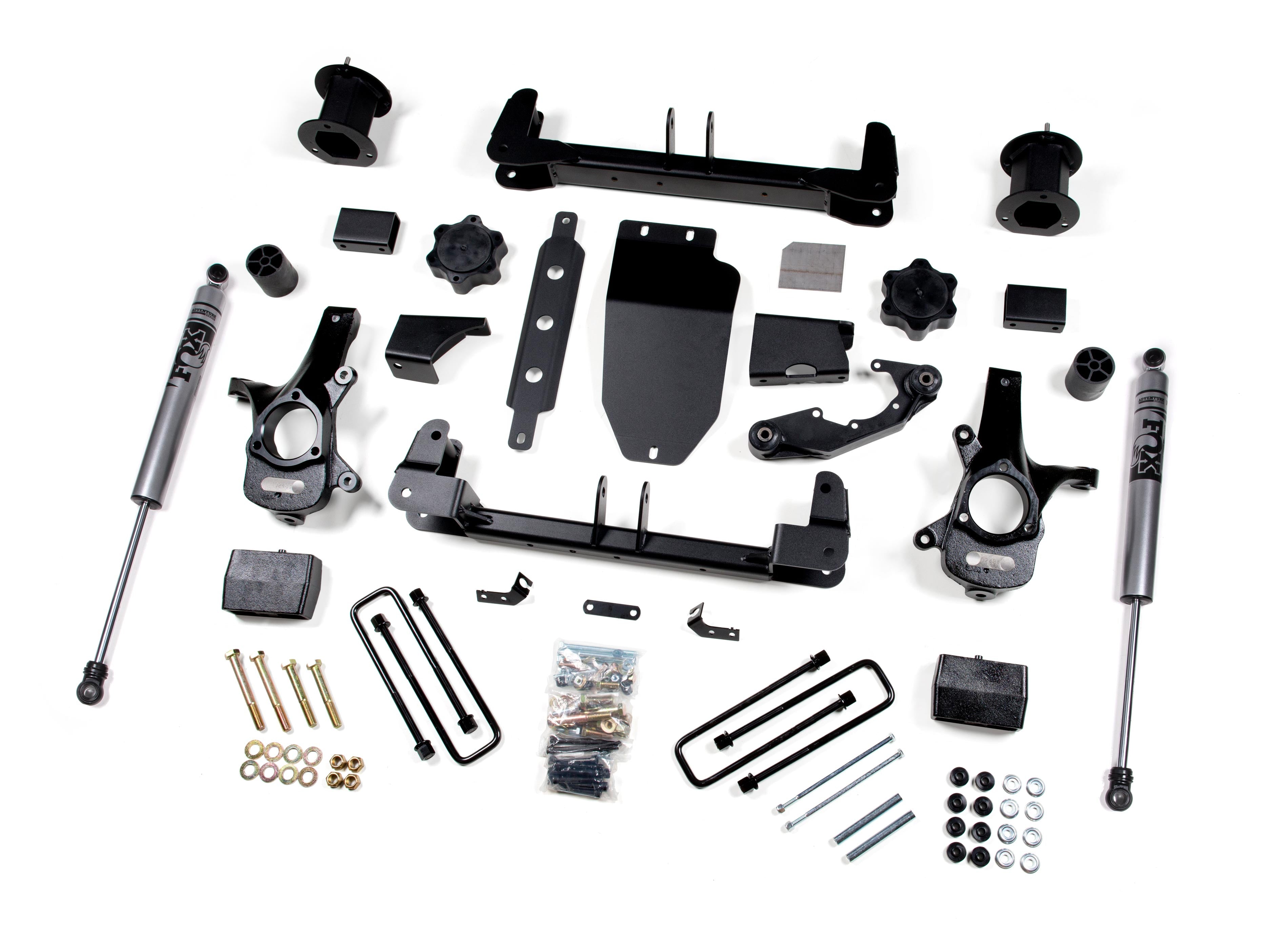 ZoneOffRoad 2014-2018 Chevrolet Silverado GMC Sierra 1500 4WD Cast Steel Strut Spacer Fox Shock Adventure Series 4.5in Lift Kit ZONC27F