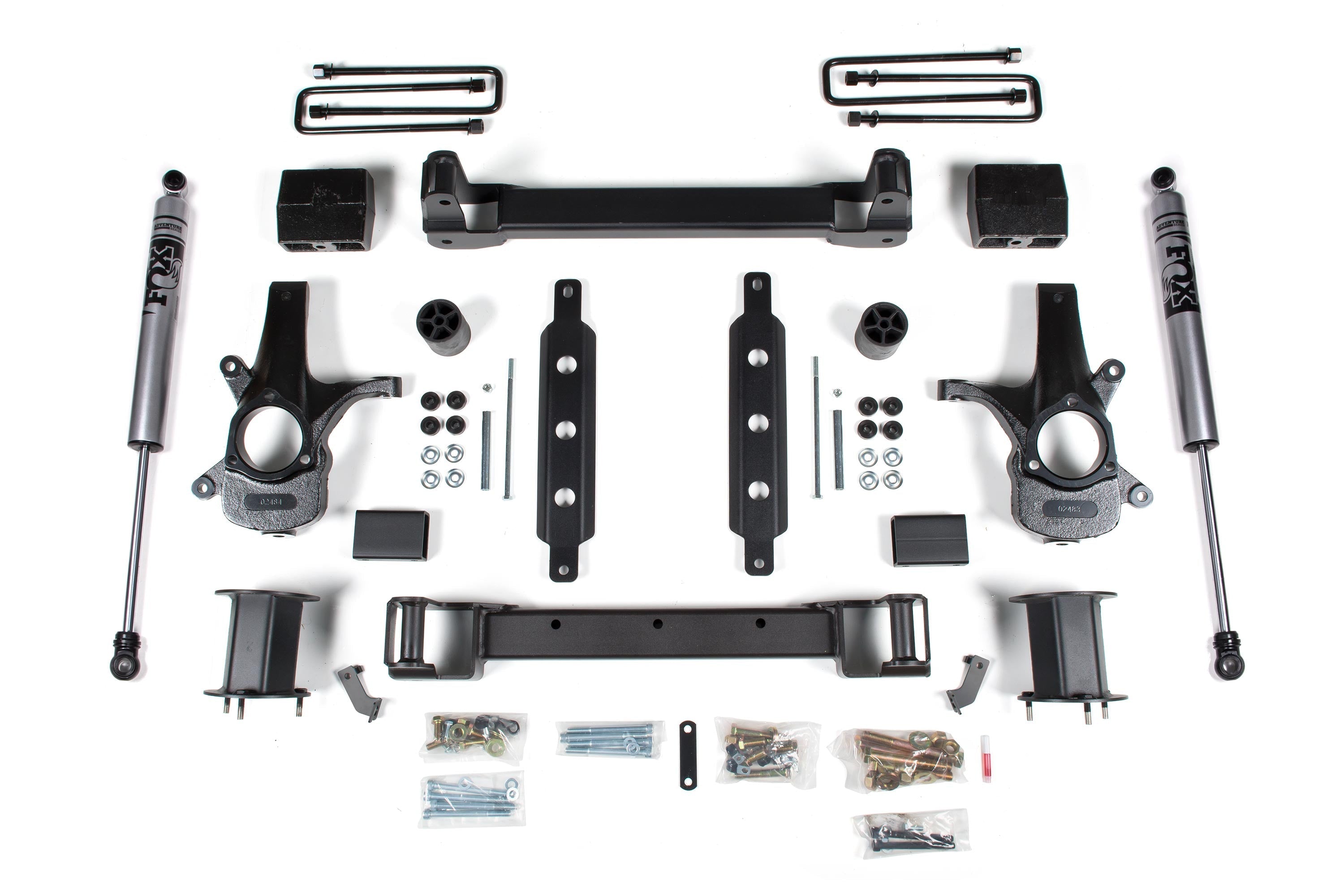 Zone OffRoad 2014-2018 Chevrolet Silverado GMC Sierra 1500 2WD 4.5in Lift Kit Cast Steel Strut Spacer Fox Adventure Serie ZONC35F