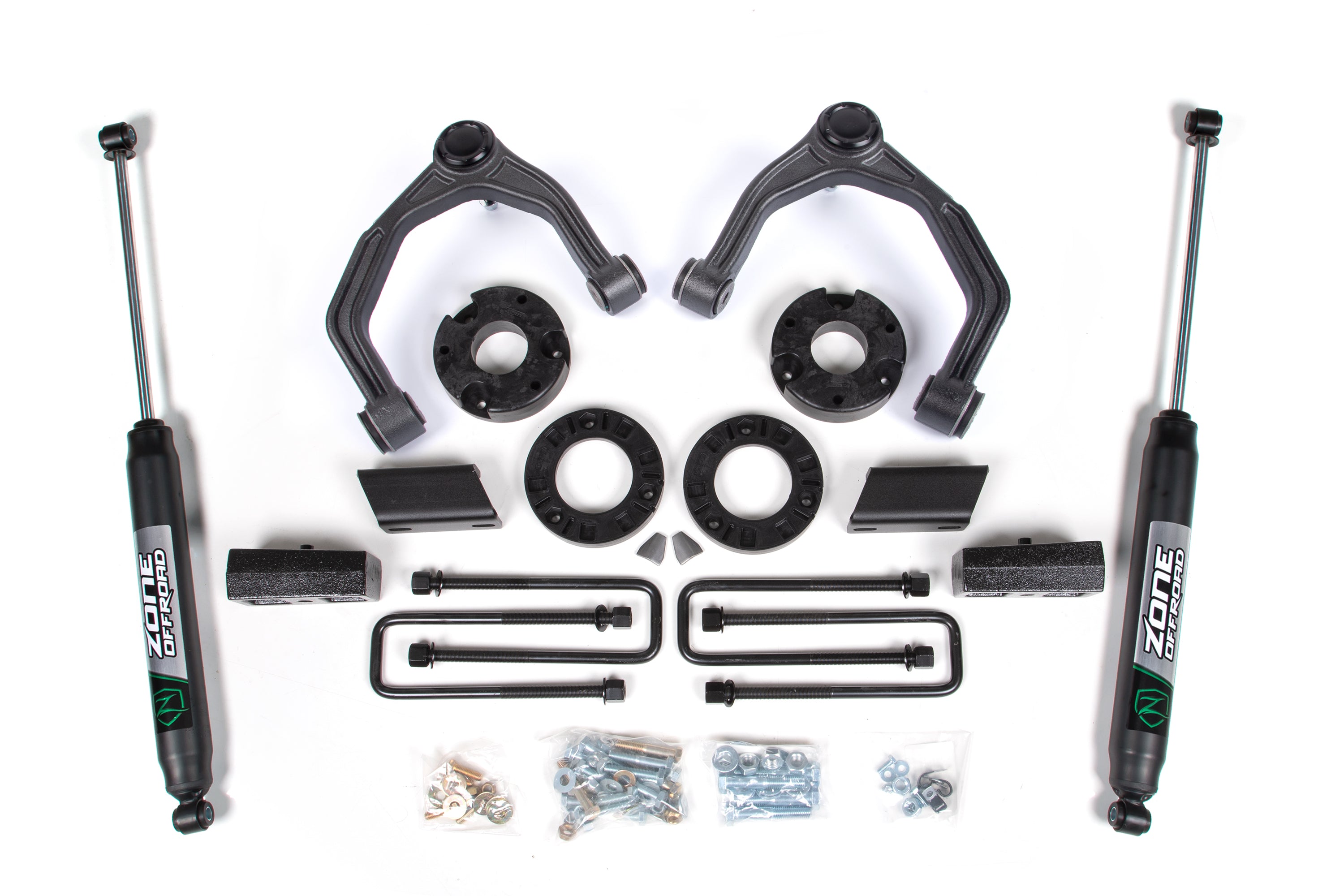 Zoneoffroad 2019-2024 Chevrolet Silverado 1500 GMC Sierra 1500 4WD Nitro Shocks Series 3.5 Inch Lift Kit ZONC47N