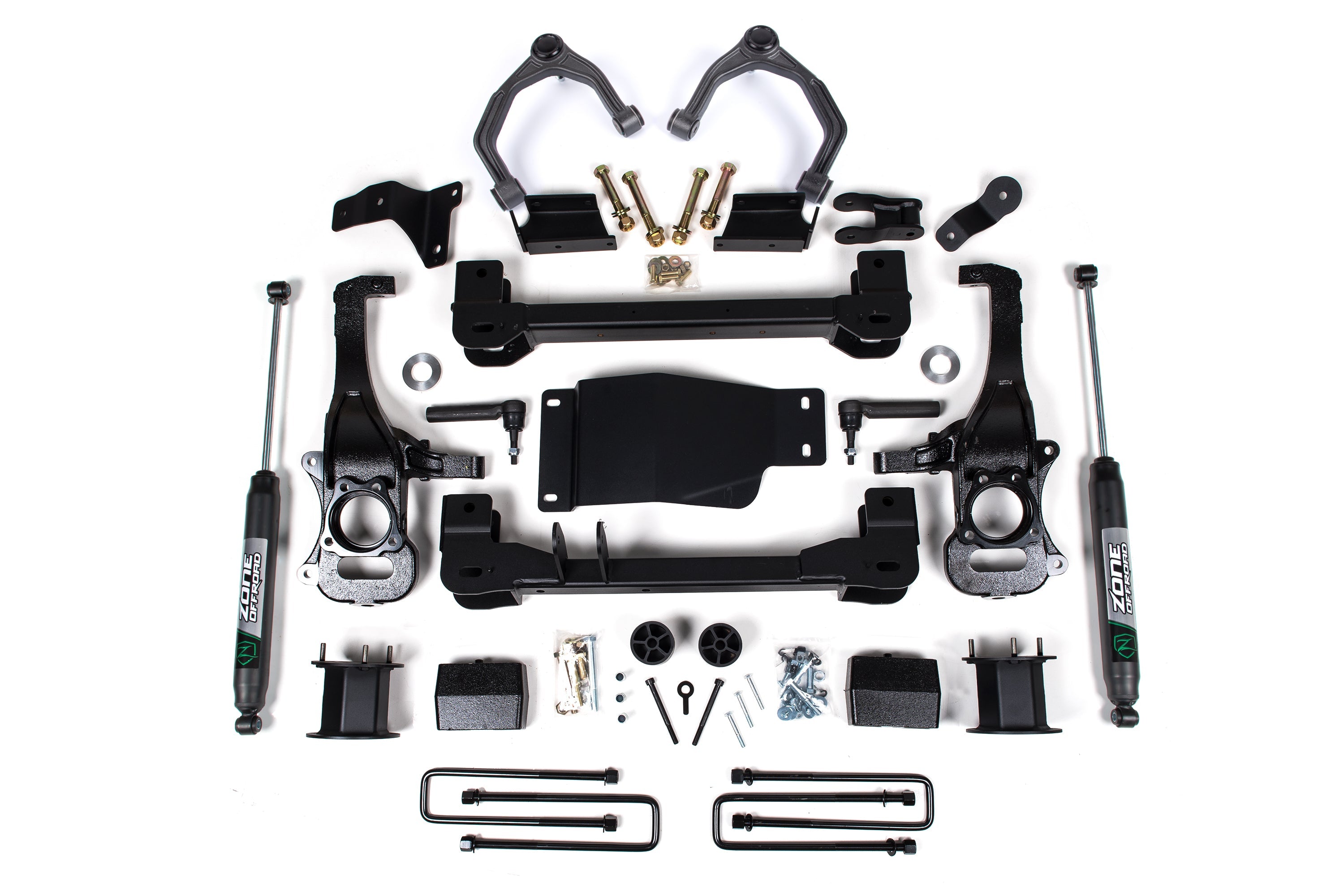 Zoneoffroad 2019-2024 Chevrolet Silverado 1500 GMC Sierra 1500 4WD Nitro Shocks Series 4 Inch Lift Kit ZONC67N