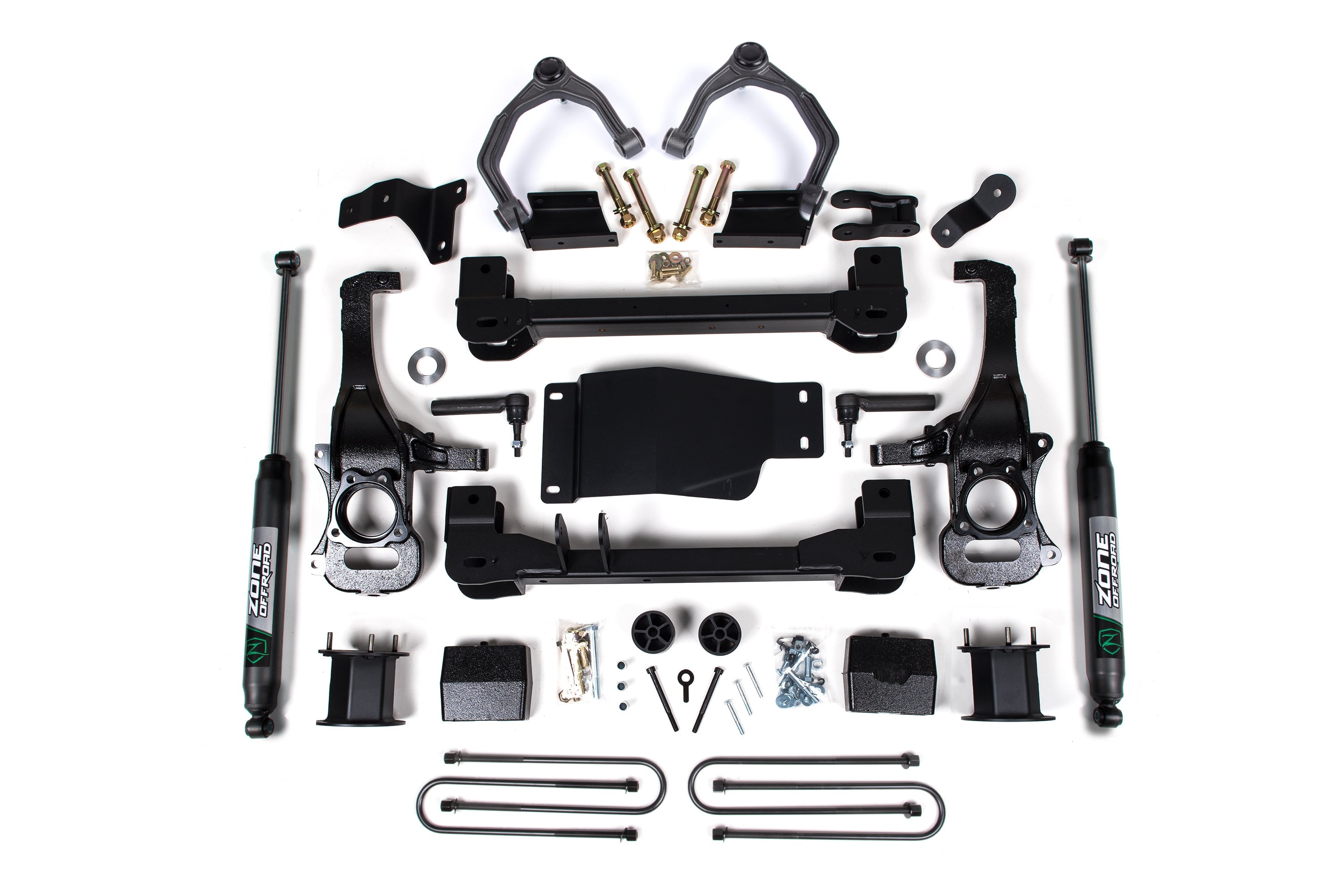 Zoneoffroad 2025 Chevrolet Silverado 1500 Trail Boss GMC Sierra 1500 AT4 4WD Nitro Shocks Series 4 Inch Lift Kit ZONC80N