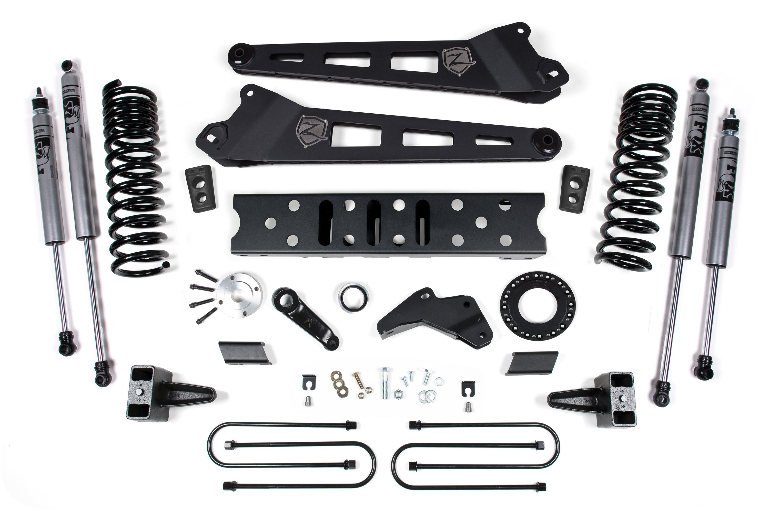 Zoneoffroad 2019-2024 Dodge Ram 3500 4WD Gas 5 Inch Block Kit Without Overload FOX 2.0 Adventure Series 5.5" Lift Kit With Radius Arm ZOND121F