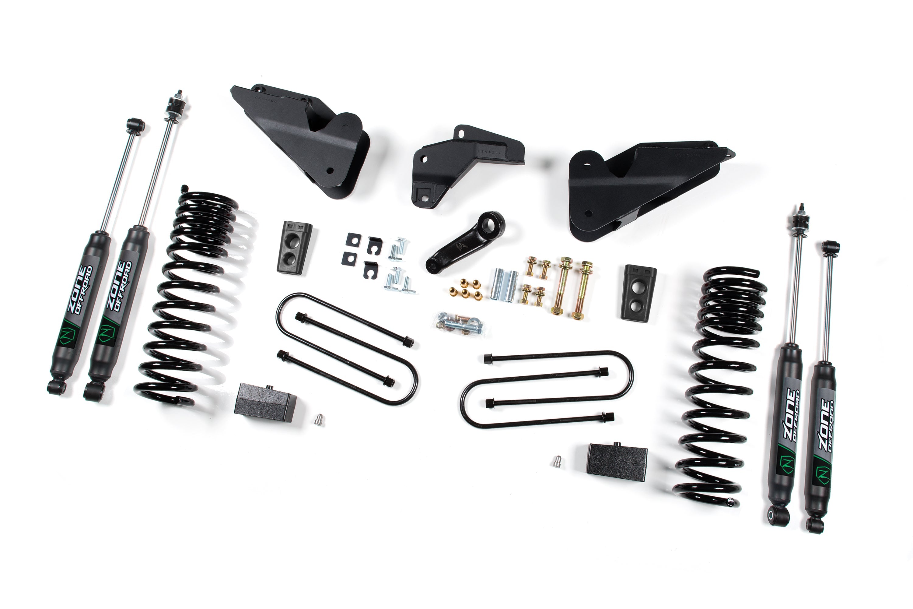 Zoneoffroad 2013-2018 Dodge Ram 3500 4WD Gas 2in Block Kit Nitro Shocks Series 4 Inch Lift Kit ZOND138N