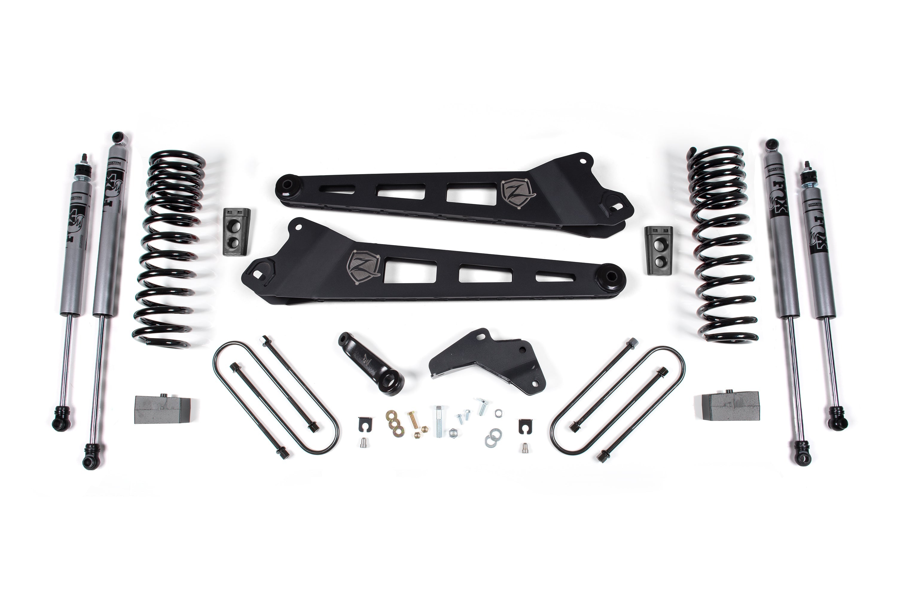 Zoneoffroad 2013-2018 Dodge Ram 3500 4WD Gas 3In Block Kit FOX Shock 2.0 Adventure Series 4" Lift Kit With Radius Arm ZOND139F