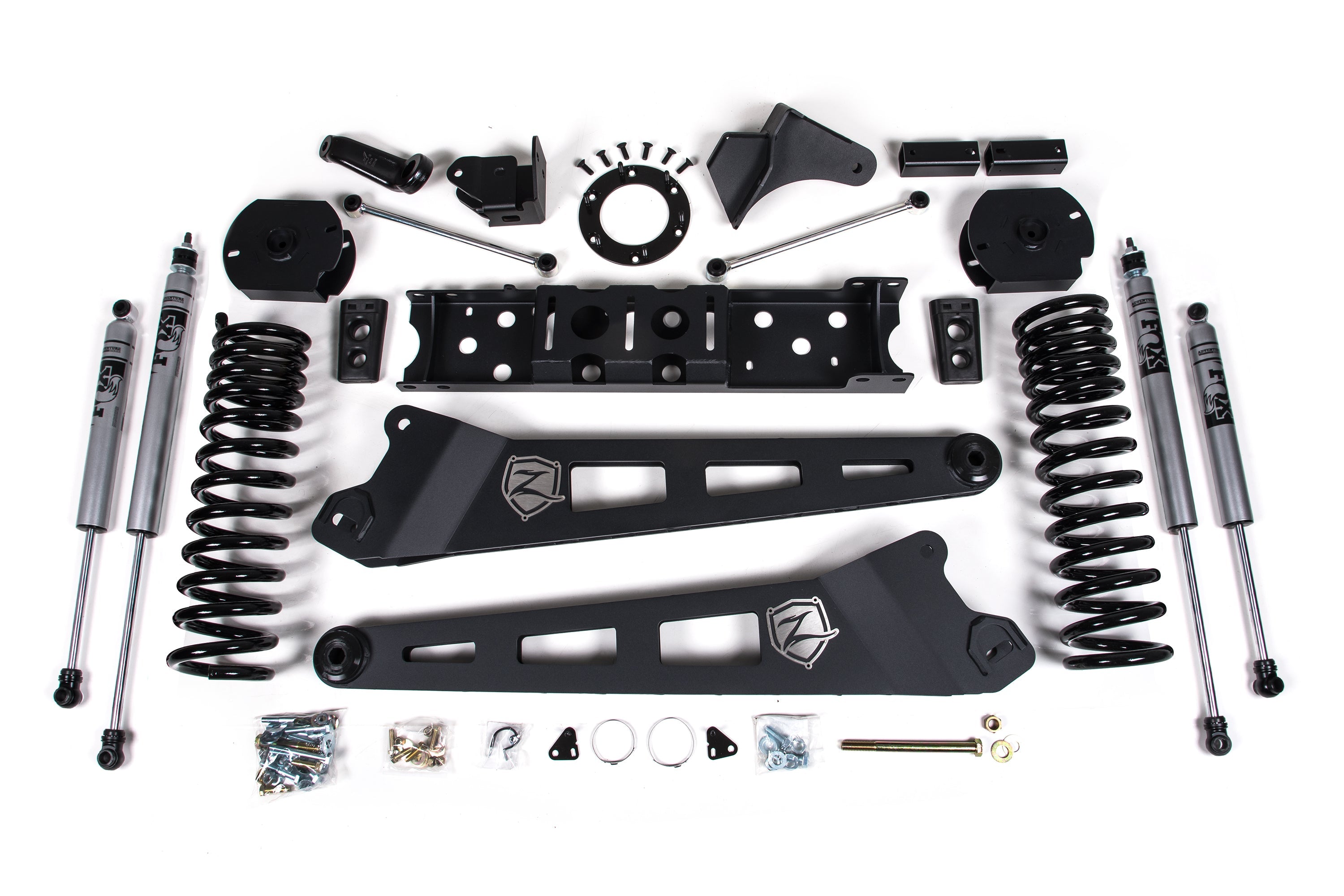 Zoneoffroad 2019-2024 Dodge Ram 2500 4WD Gas 4" FOX 2.0 Adventure Series Lift Kit With Radius Arm ZOND79F