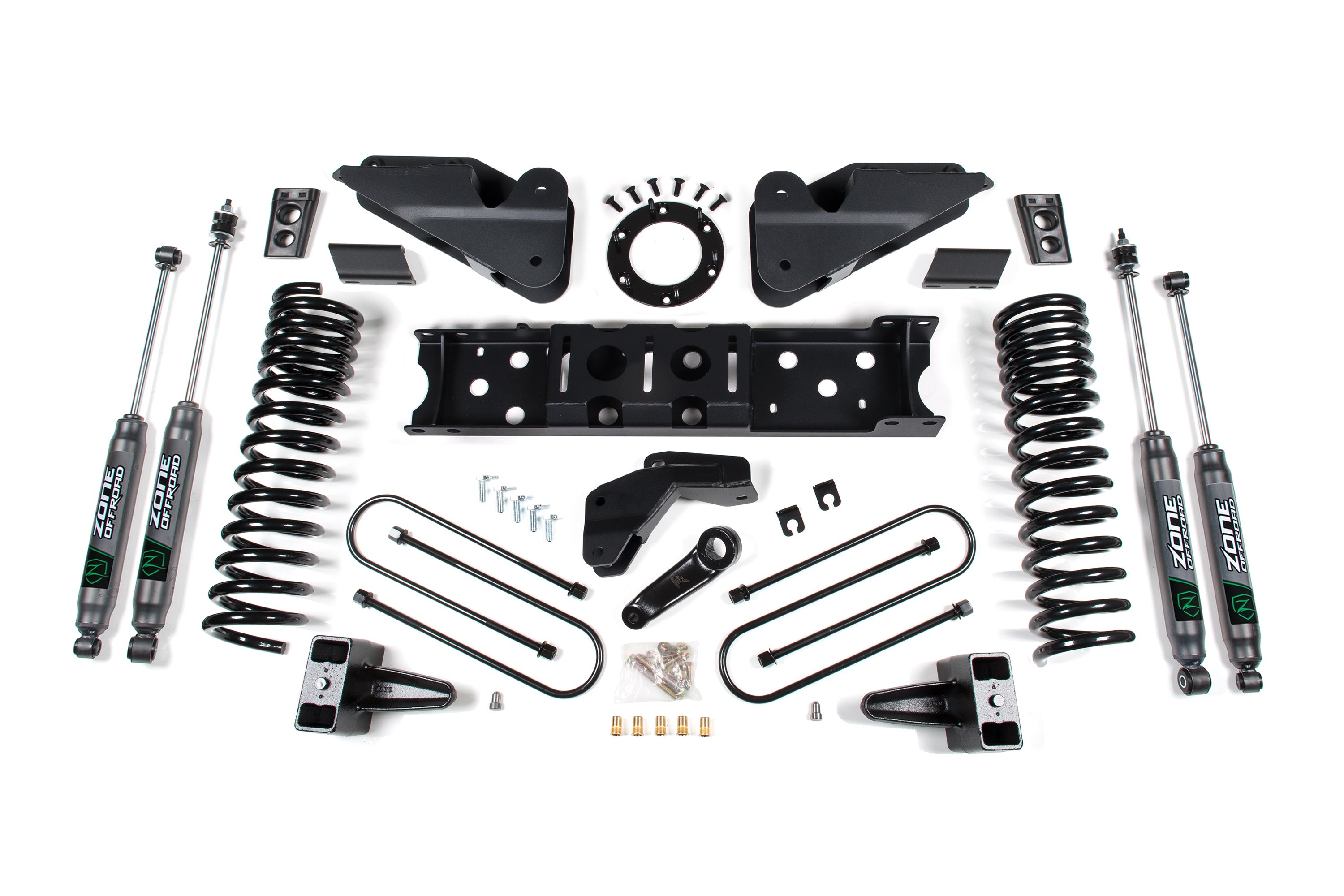 Zoneoffroad 2019-2024 Dodge Ram 3500 4WD Diesel 2 Inch Block Kit Without Overload 6 Bolt 4.5 Inch Lift Kit Nitro Shocks ZOND90N