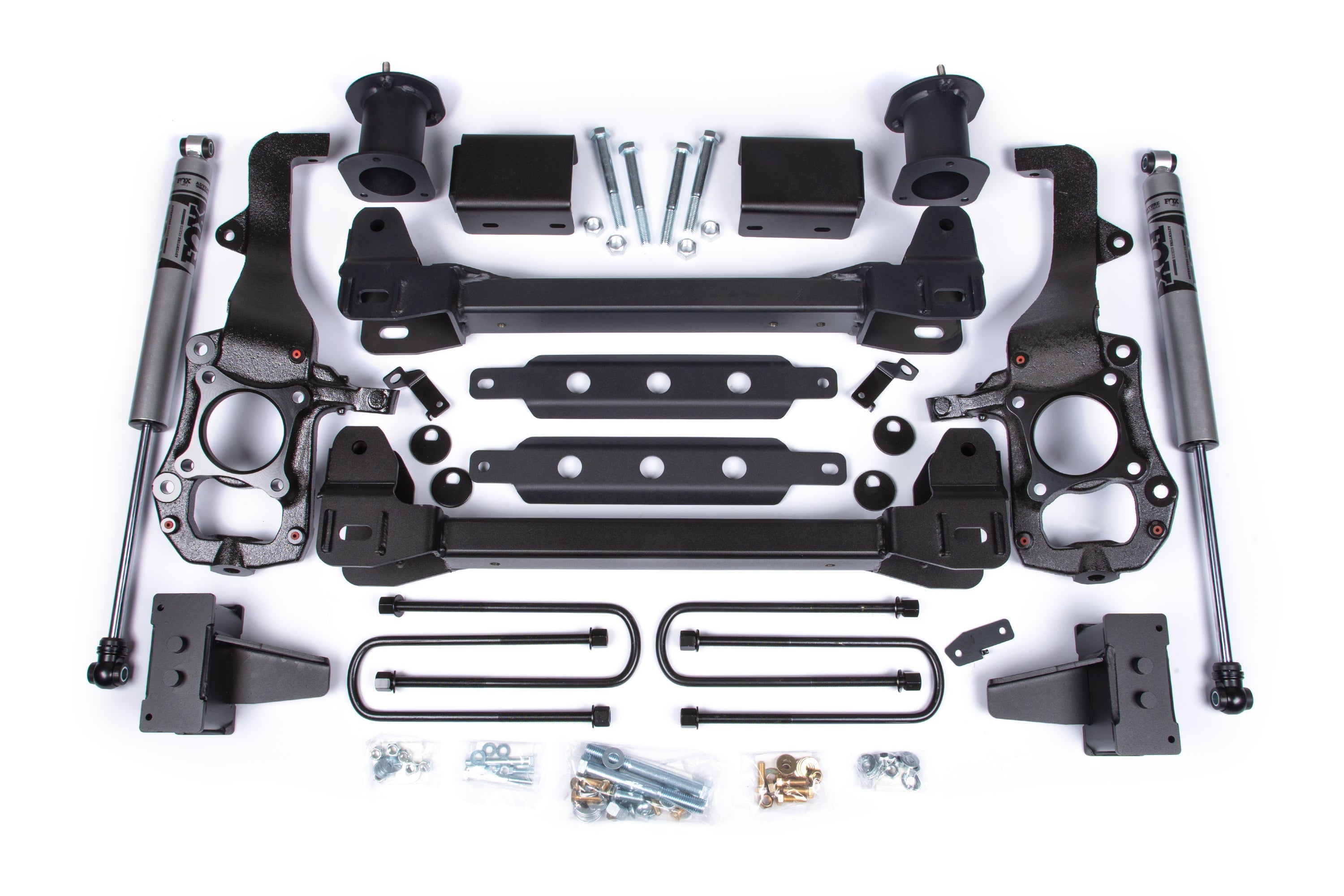Zoneoffroad 2021-2025 Ford F150 2WD 4In Block Kit FOX Adventure Series Strut Spacer 6" Lift Kit ZONF121F