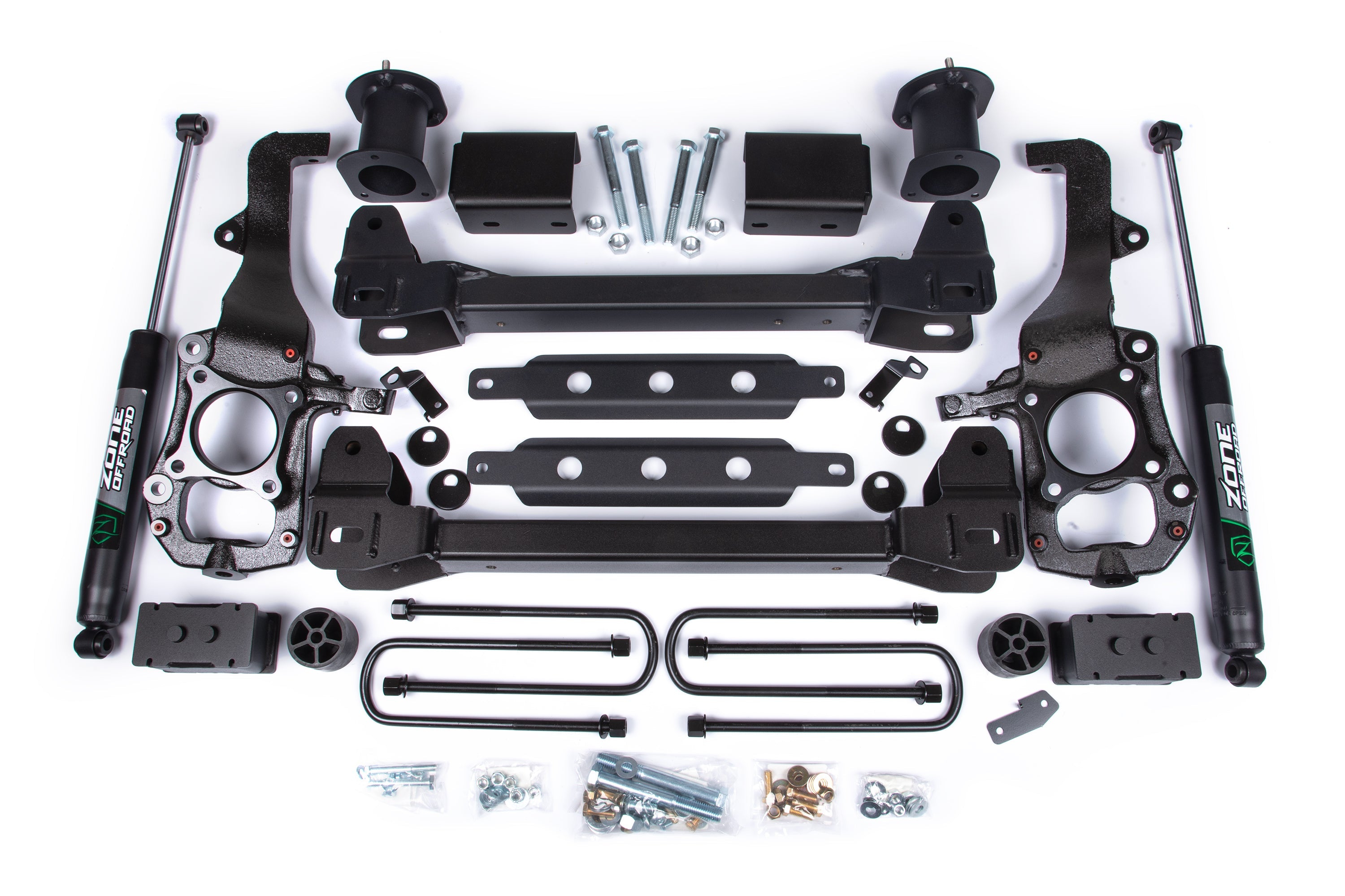 Zoneoffroad 2021-2025 Ford F150 2WD 3in Block Kit Nitro Shocks Series Strut Spacer 6 Inch Lift Kit ZONF122N