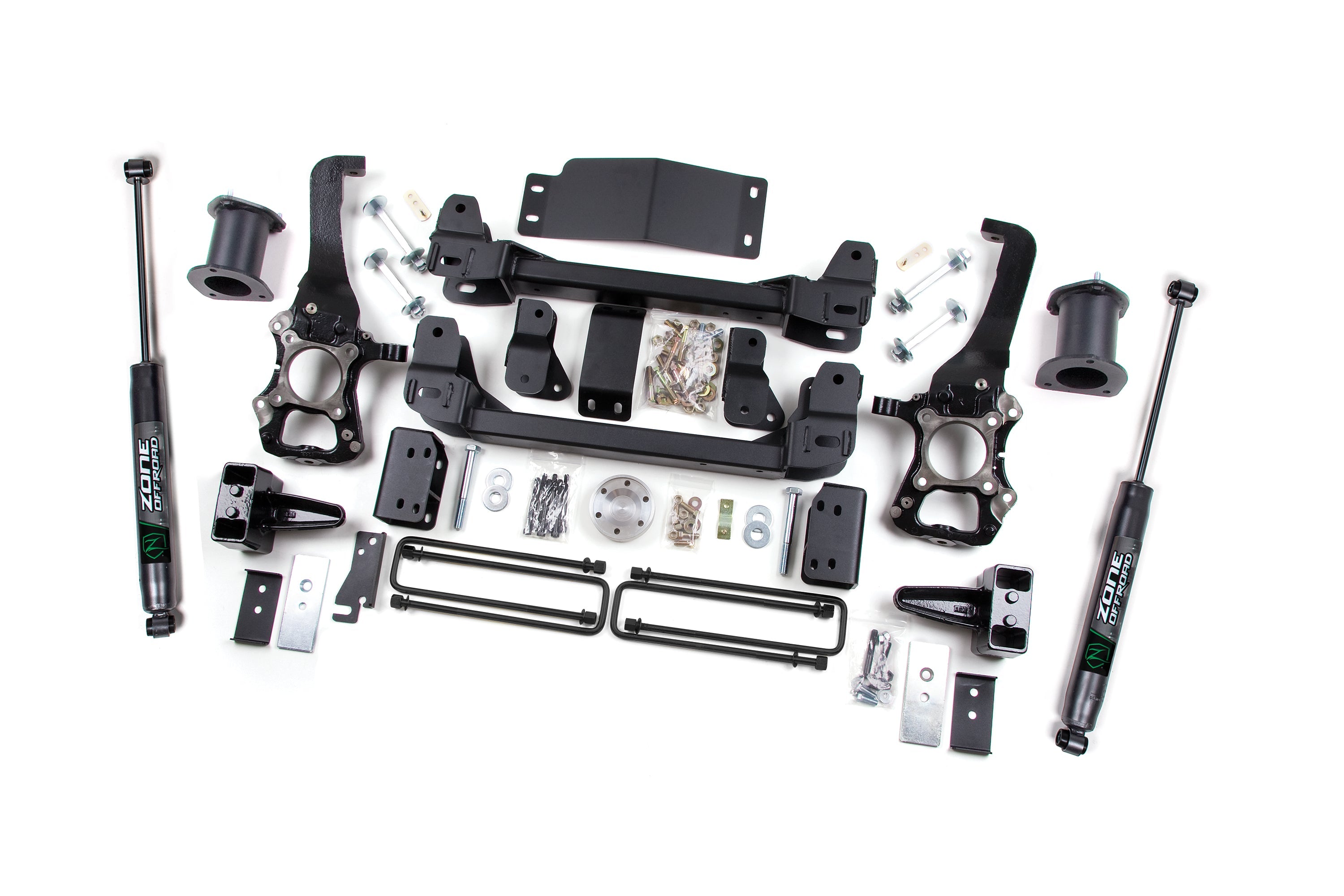 Zoneoffroad 2014 Ford F-150 4WD 4 Inch Block Kit 6 Inch Lift Kit Nitro Shocks ZONF81N