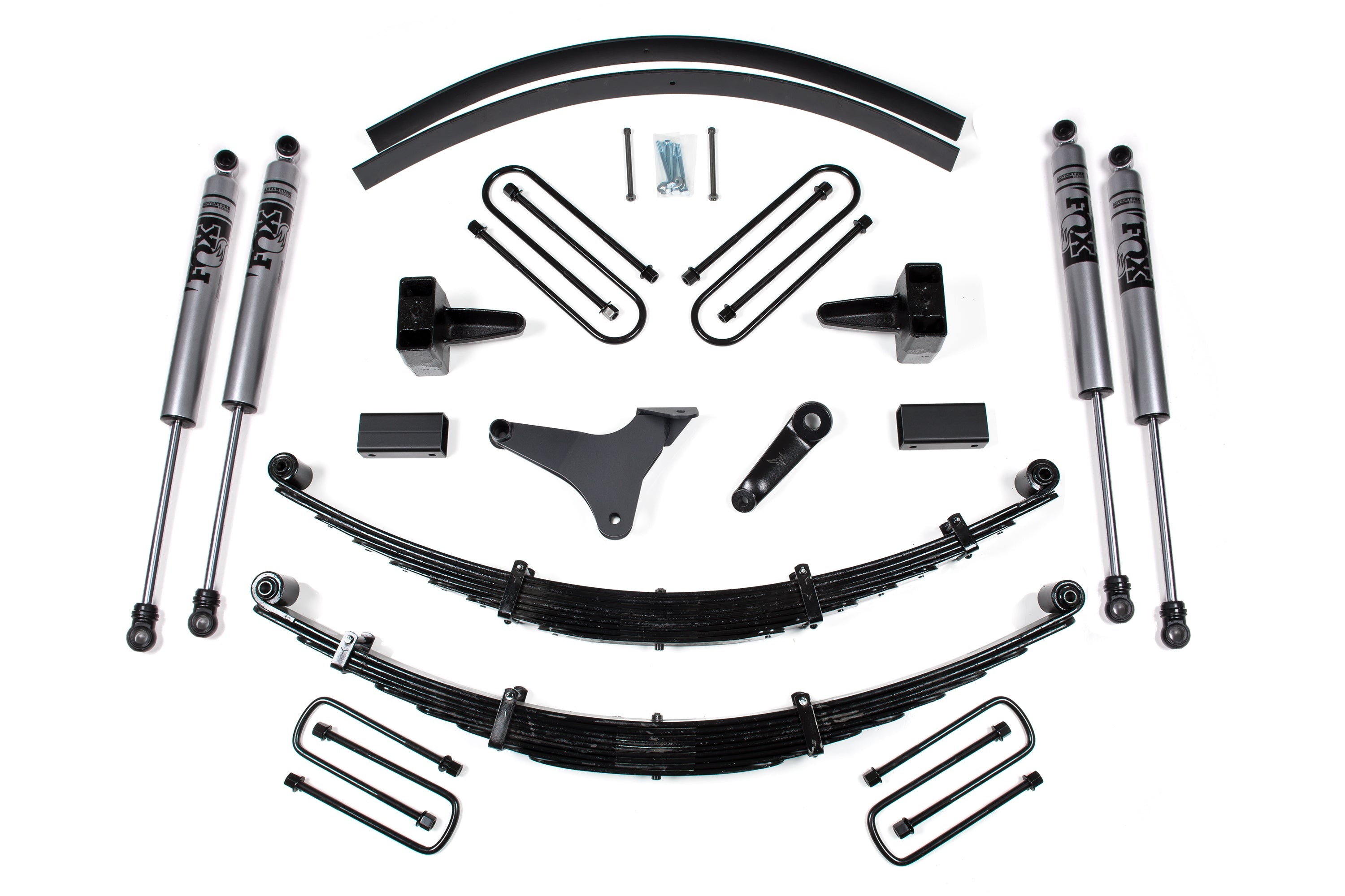 Zoneoffroad 1999-2004 Ford F250 F350 Super Duty 4WD Square U-Bolt FOX Shock 2.0 Adventure Series 6" Lift Kit ZONF44F