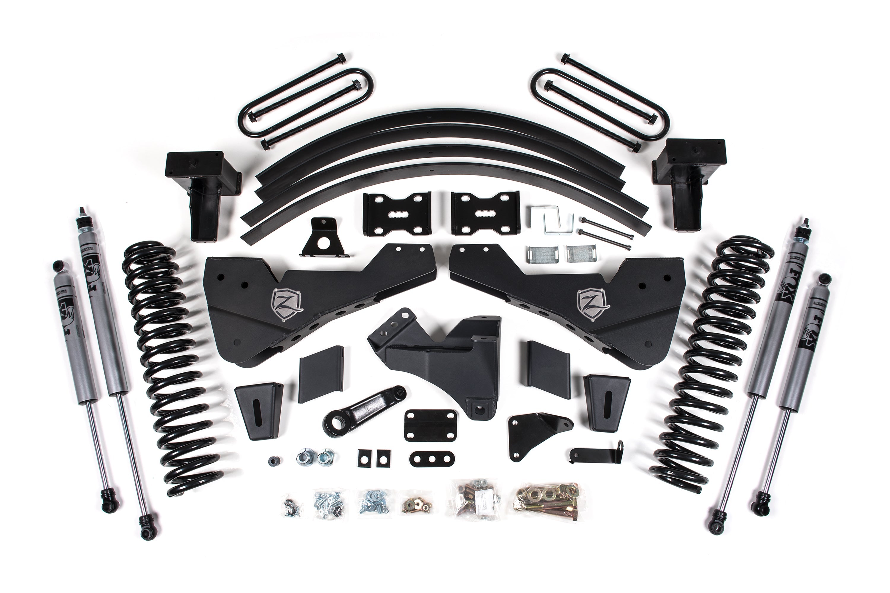 Zone OffRoad 2011-2016 Ford F-250 F-350 Super Duty 8" Lift Kit 4WD Diesel Block Kit With Factory Overload Fox 2.0 Adventure Series ZONF55F