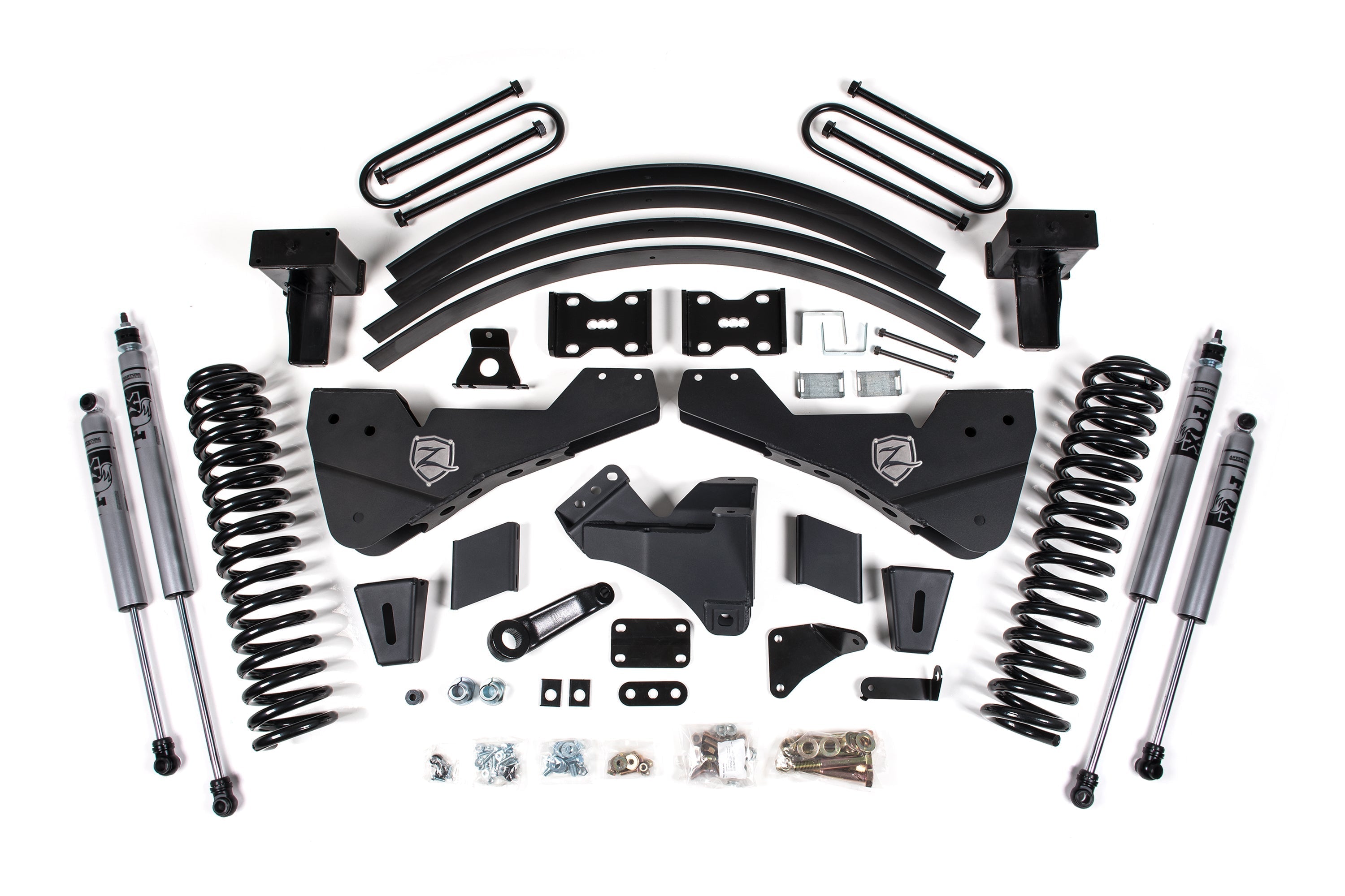 Zone Offroad 2011-2016 Ford F-250 F-350 Super Duty 8" Lift Kit 4wd Gas Block Kit Without Factory Overload Fox 2.0 Adventure Series ZONF57F
