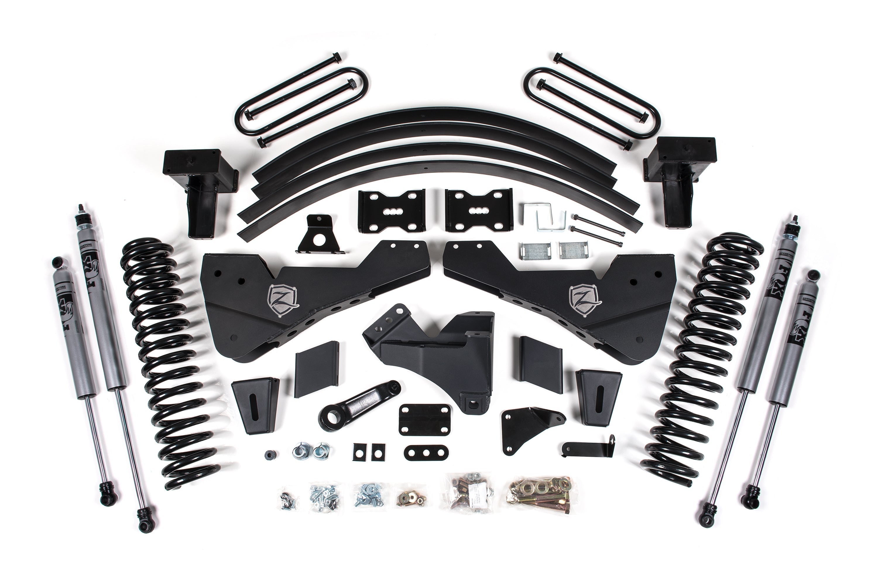 Zone Offroad 2011-2016 Ford F-250 F-350 Super Duty 8" Lift Kit 4wd Diesel Block Kit Without Factory Overload Fox 2.0 Adventure Series ZONF54F