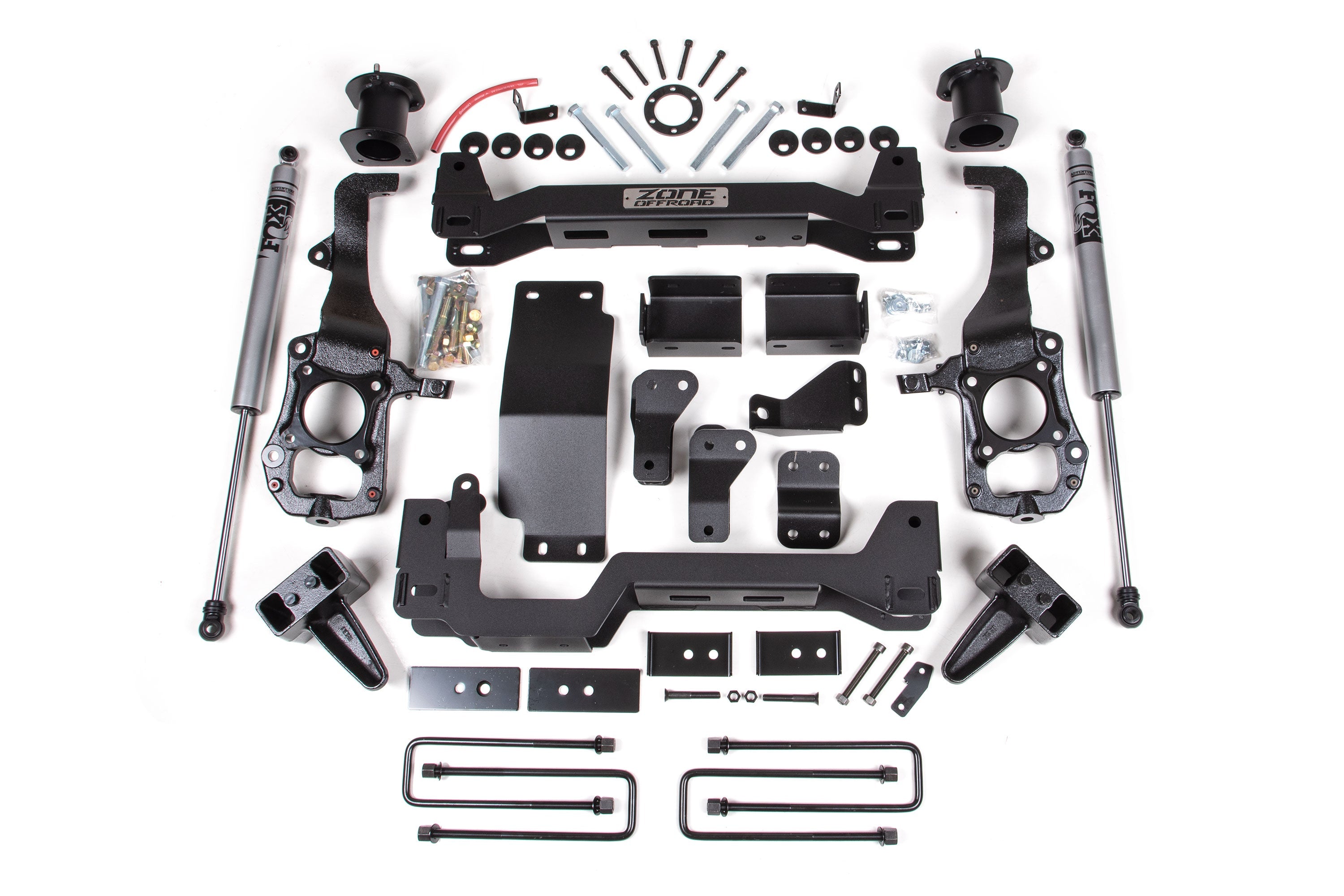 Zoneoffroad 2021-2025 Ford F150 4WD 5In Block Kit FOX Adventure Series Strut Spacer 6" Lift Kit ZONF90F