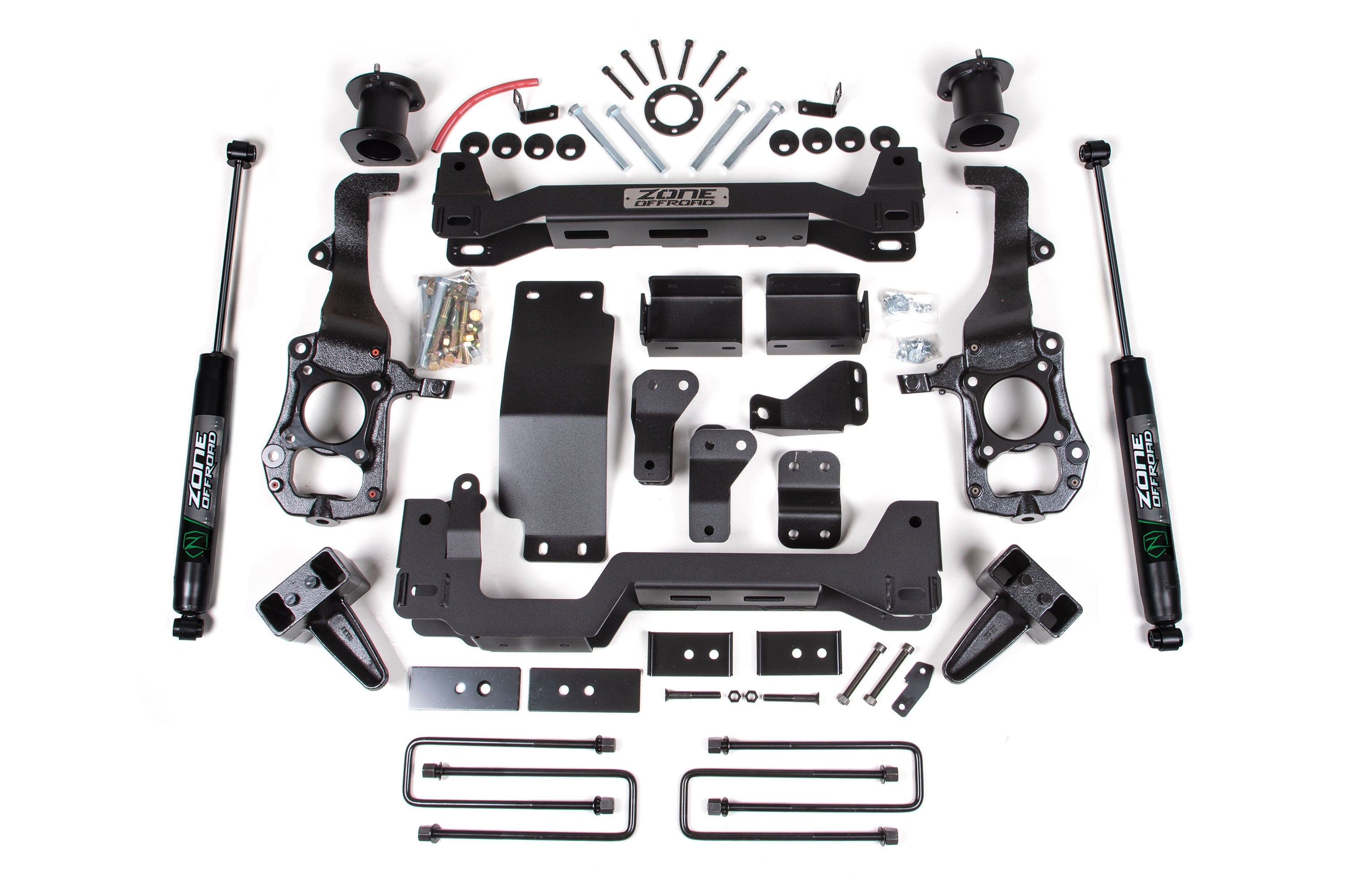 Zoneoffroad 2021-2025 Ford F150 4WD 5In Block Kit Strut Spacer Nitro Shocks Series 6 Inch Lift Kit ZONF90N