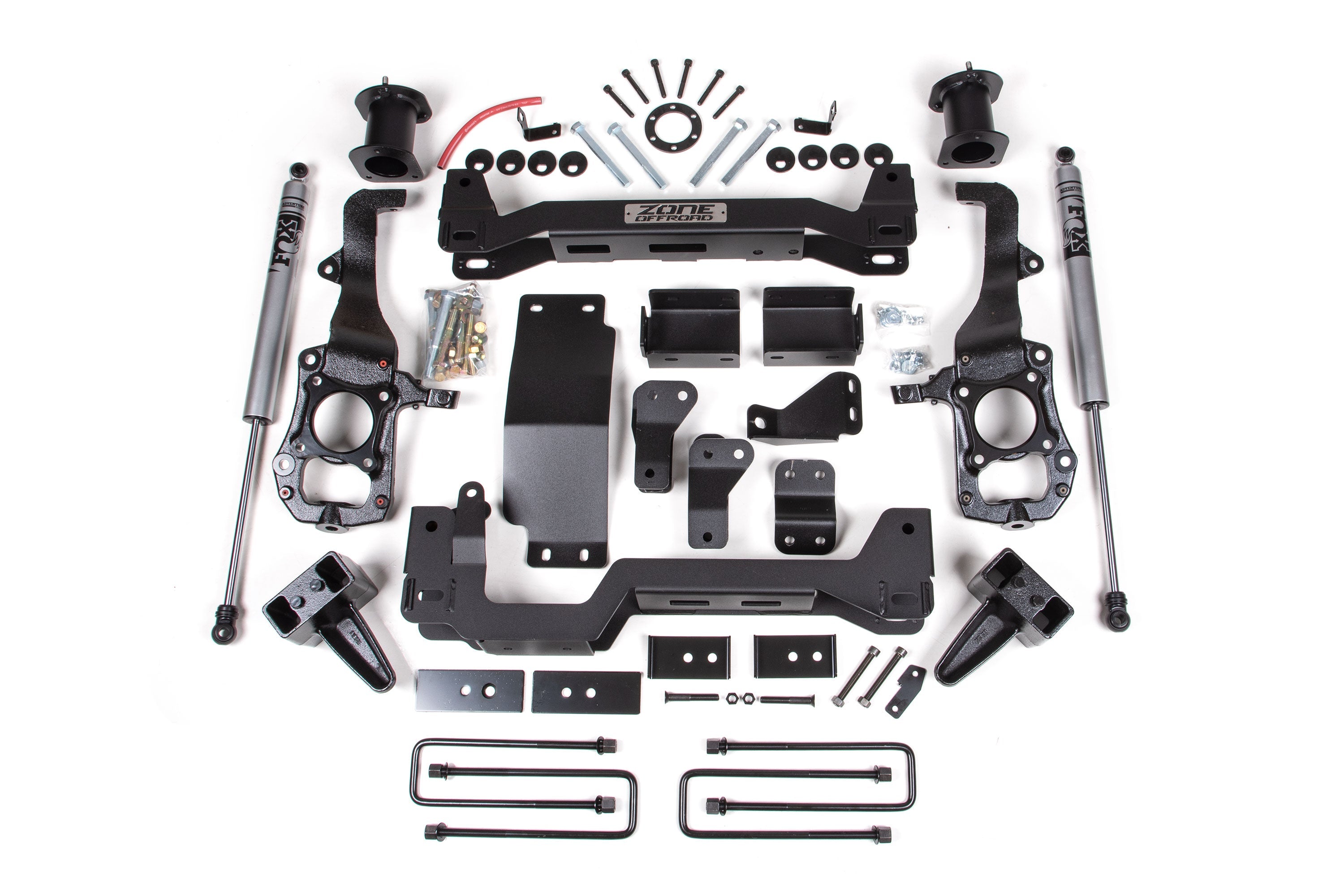 Zoneoffroad 2021-2025 Ford F150 4WD 3In Block Kit FOX Adventure Series Strut Spacer 4" Lift Kit ZONF91F