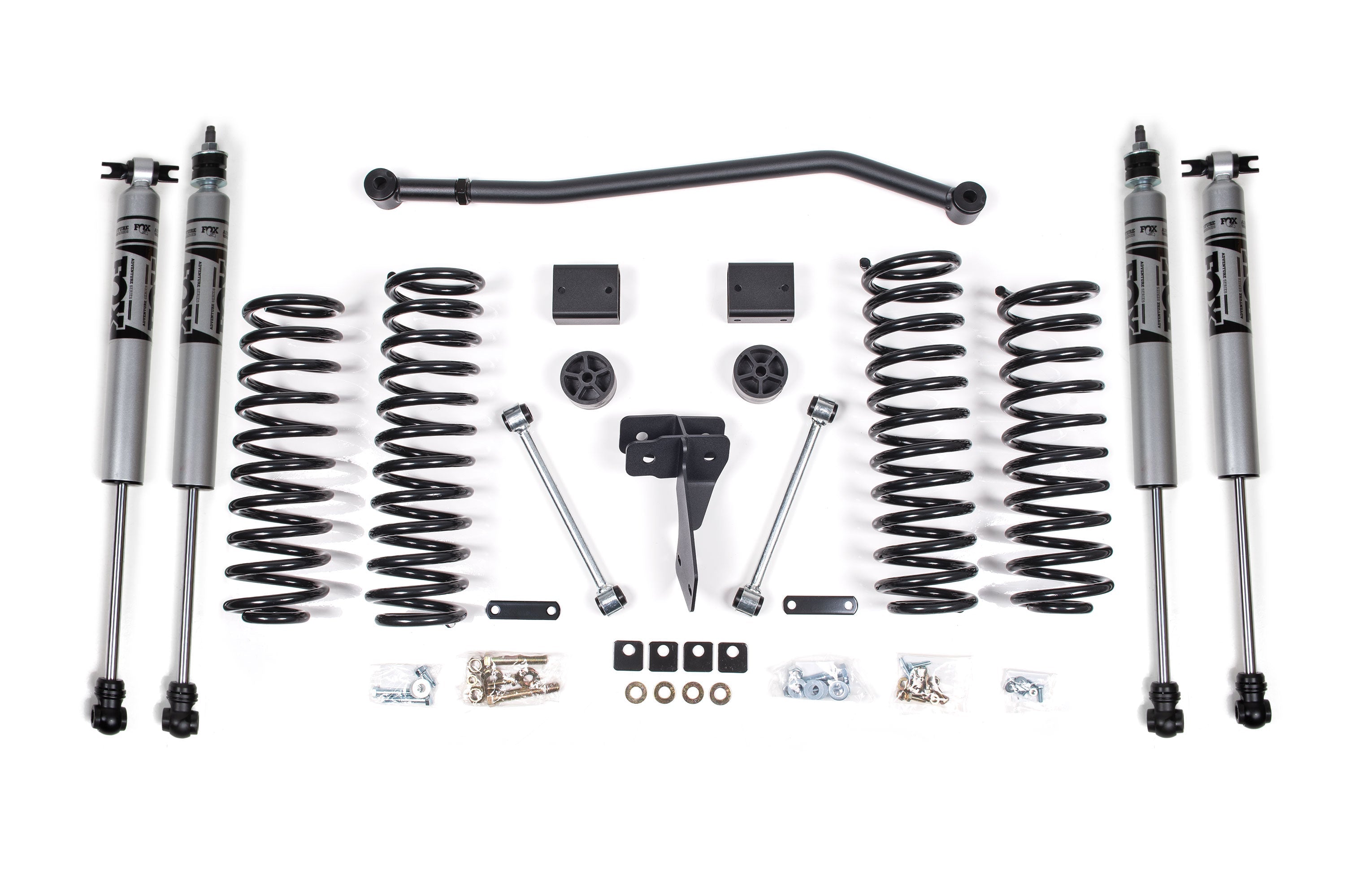 Zoneoffroad 2007-2011 Jeep Wrangler JK 2-Door FOX Shock 2.0 Adventure Series 4" Lift Kit ZONJ14F