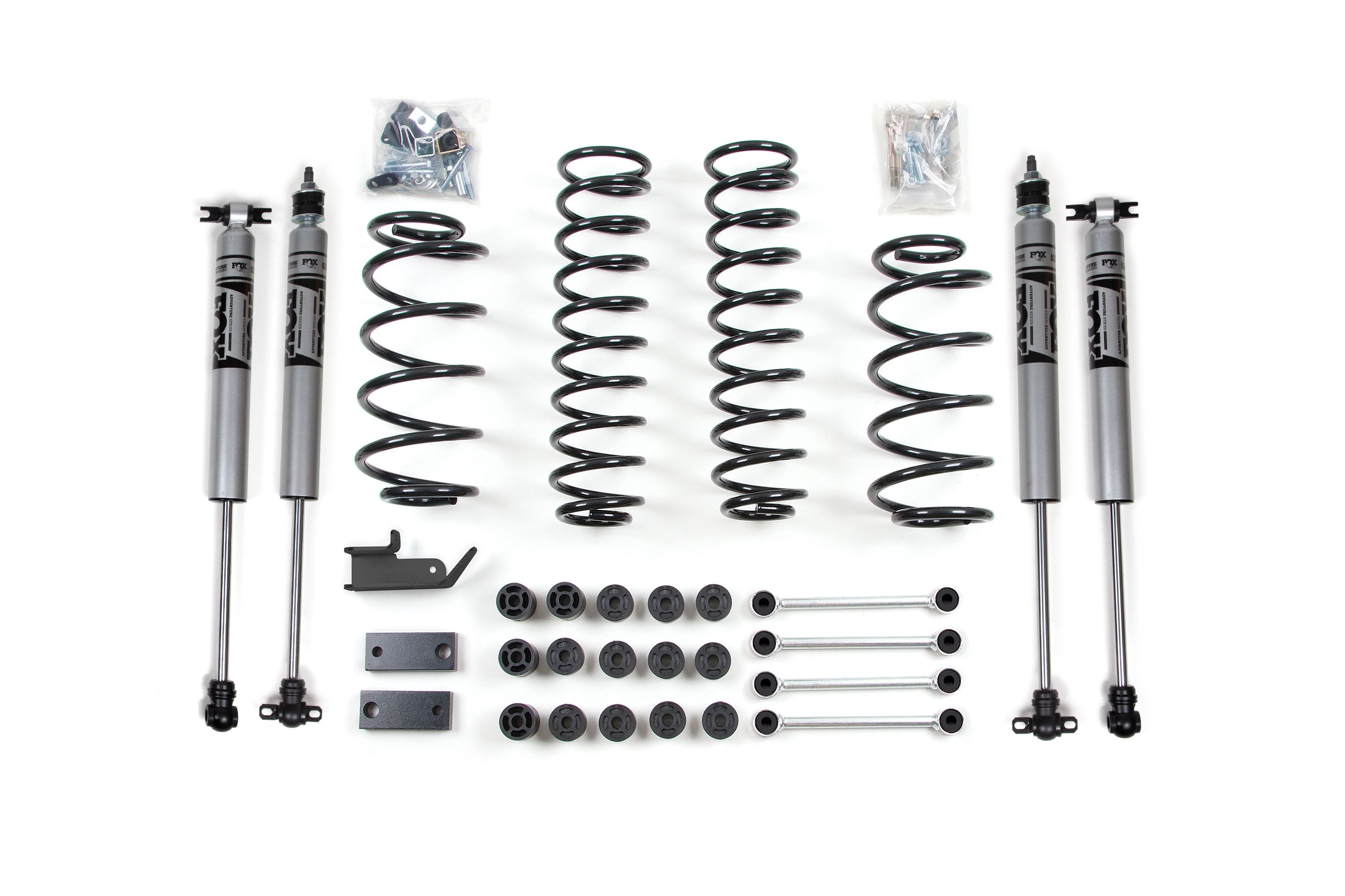 Zoneoffroad 1997-2006 Jeep Wrangler TJ Sway Bar Link Fixed FOX Shock 2.0 Adventure Series 4.25" Combo Lift Kit ZONJ25F