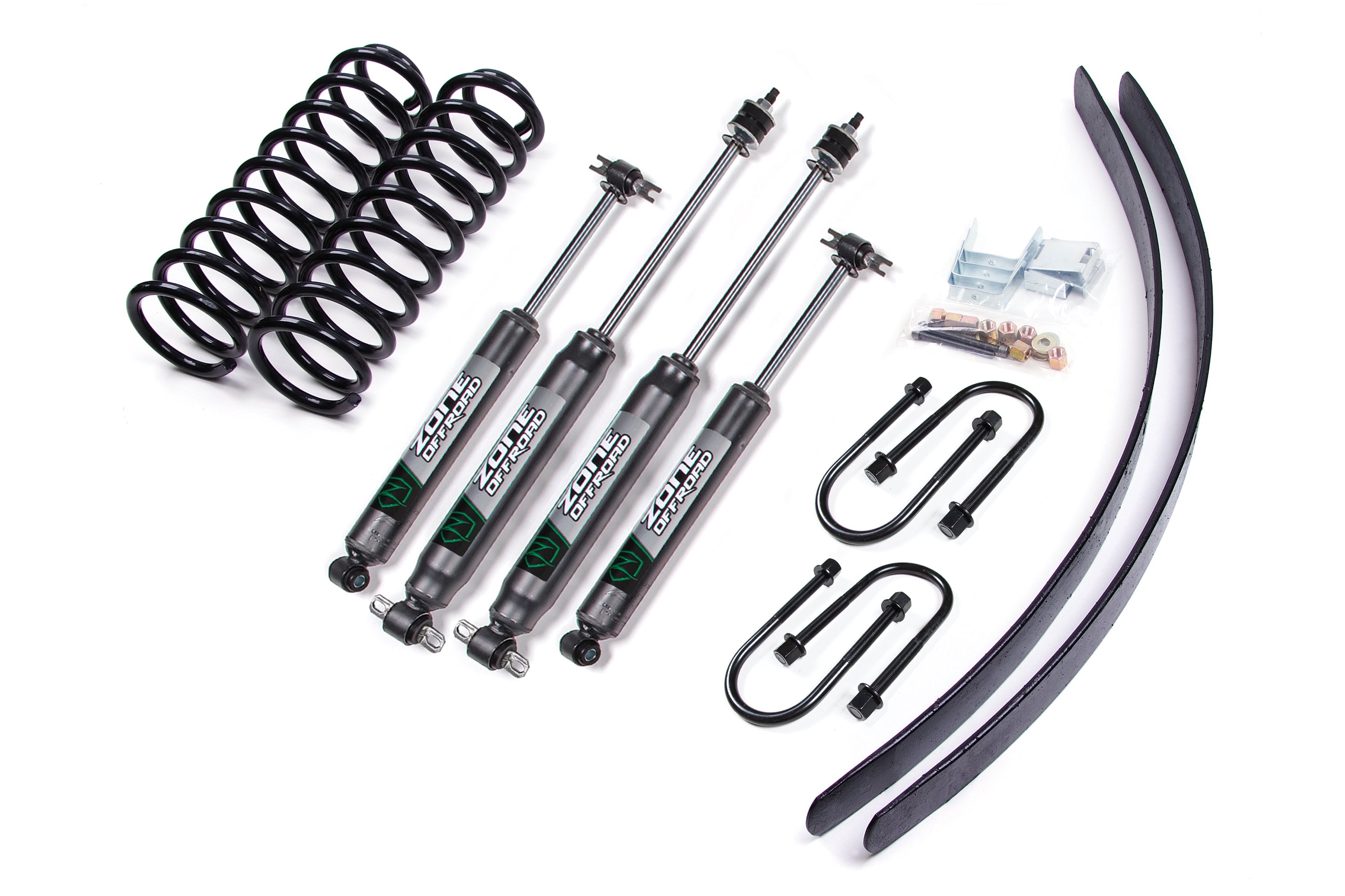Zone OffRoad 1984-2001 Jeep Cherokee XJ 3in Lift Kit with Free Boot Protectors ZONJ7N Dana35 Axle