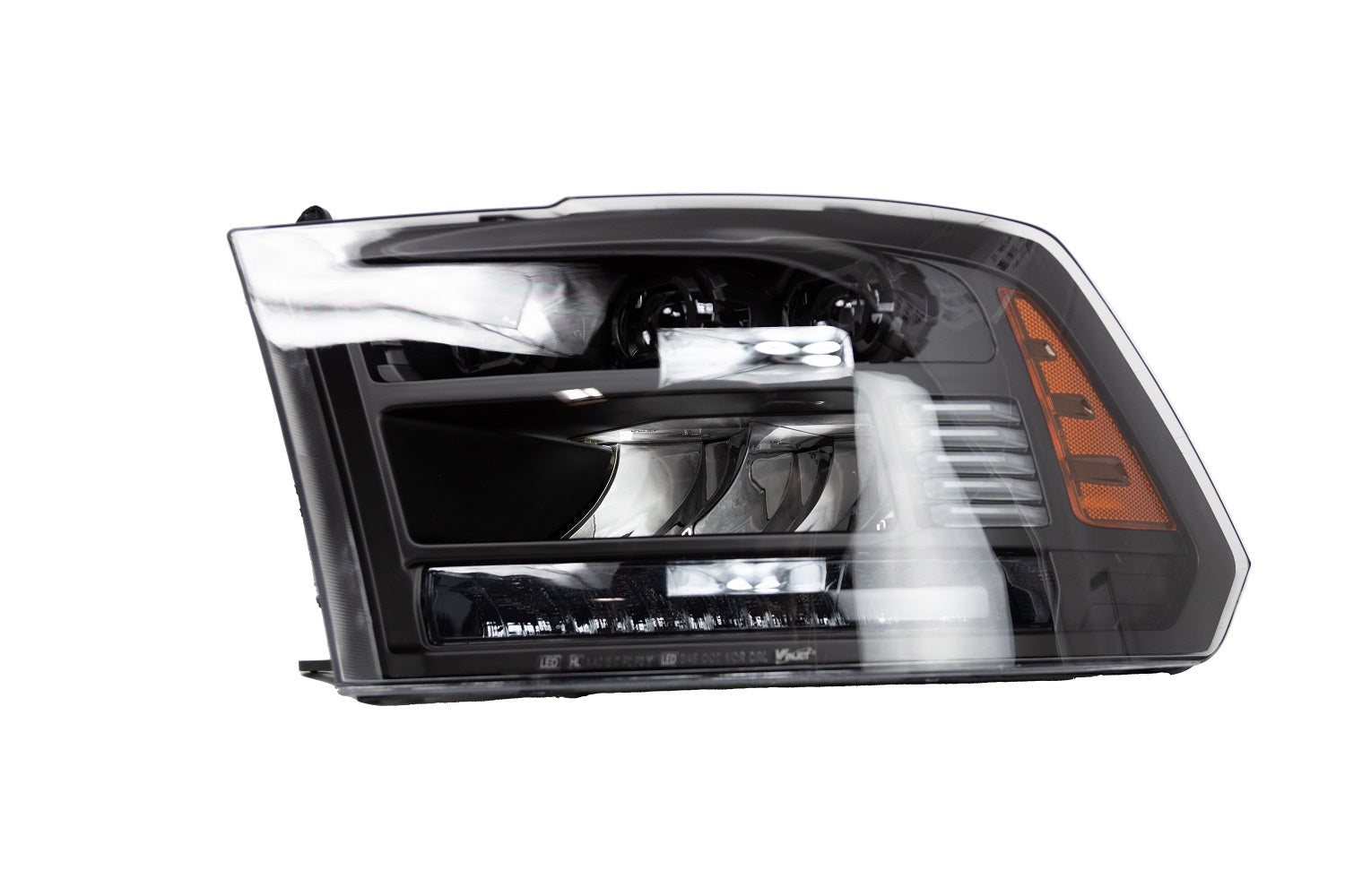 Renegade Lights 2013-2018 Dodge Ram 1500 2500 3500 Full LED high Low beam Black Clear Sequentail Head light CHRNG0675-B-SQ