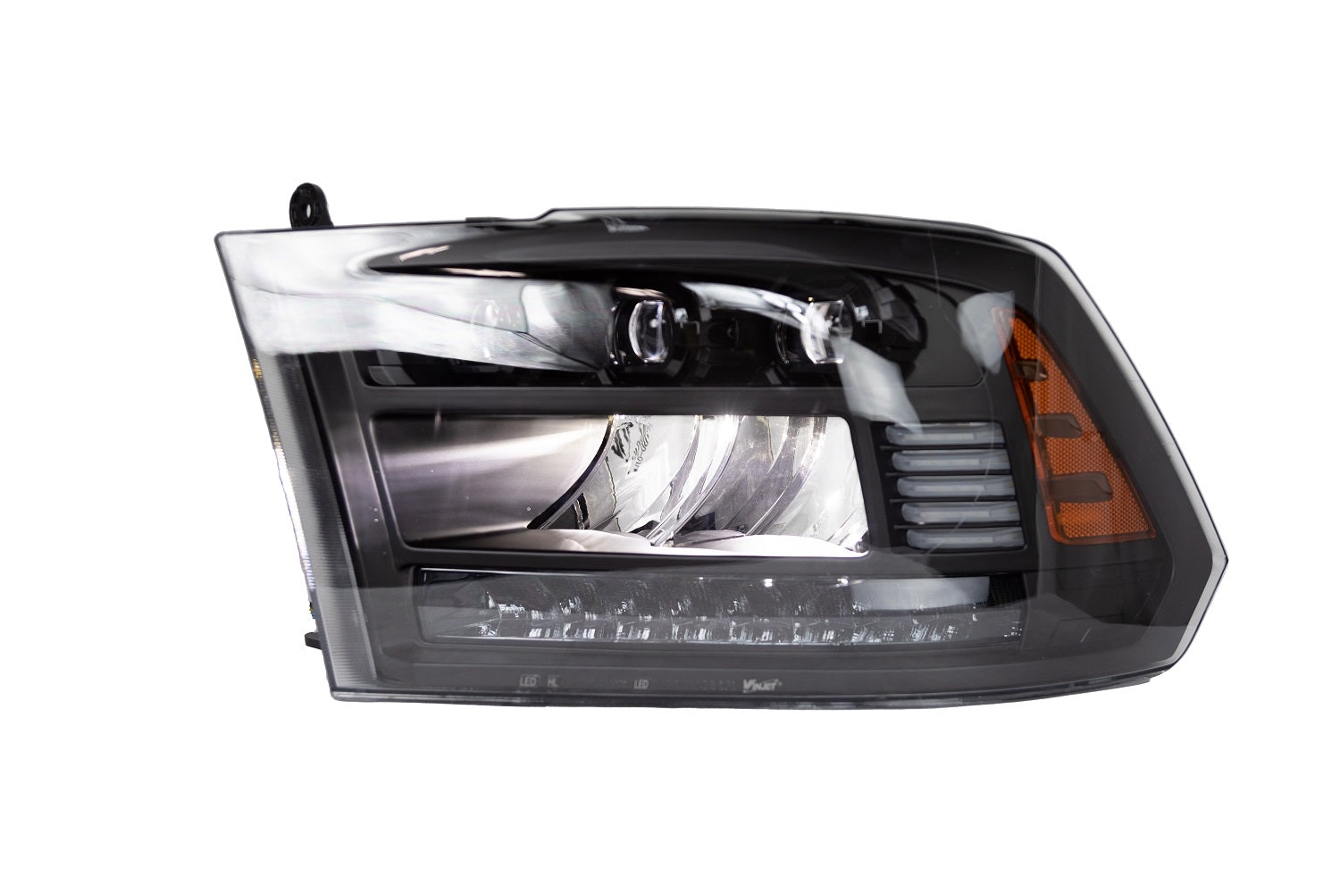 Renegade Lights 2013-2018 Dodge Ram 1500 2500 3500 Full LED high Low beam Black Clear Sequentail Head light CHRNG0675-B-SQ