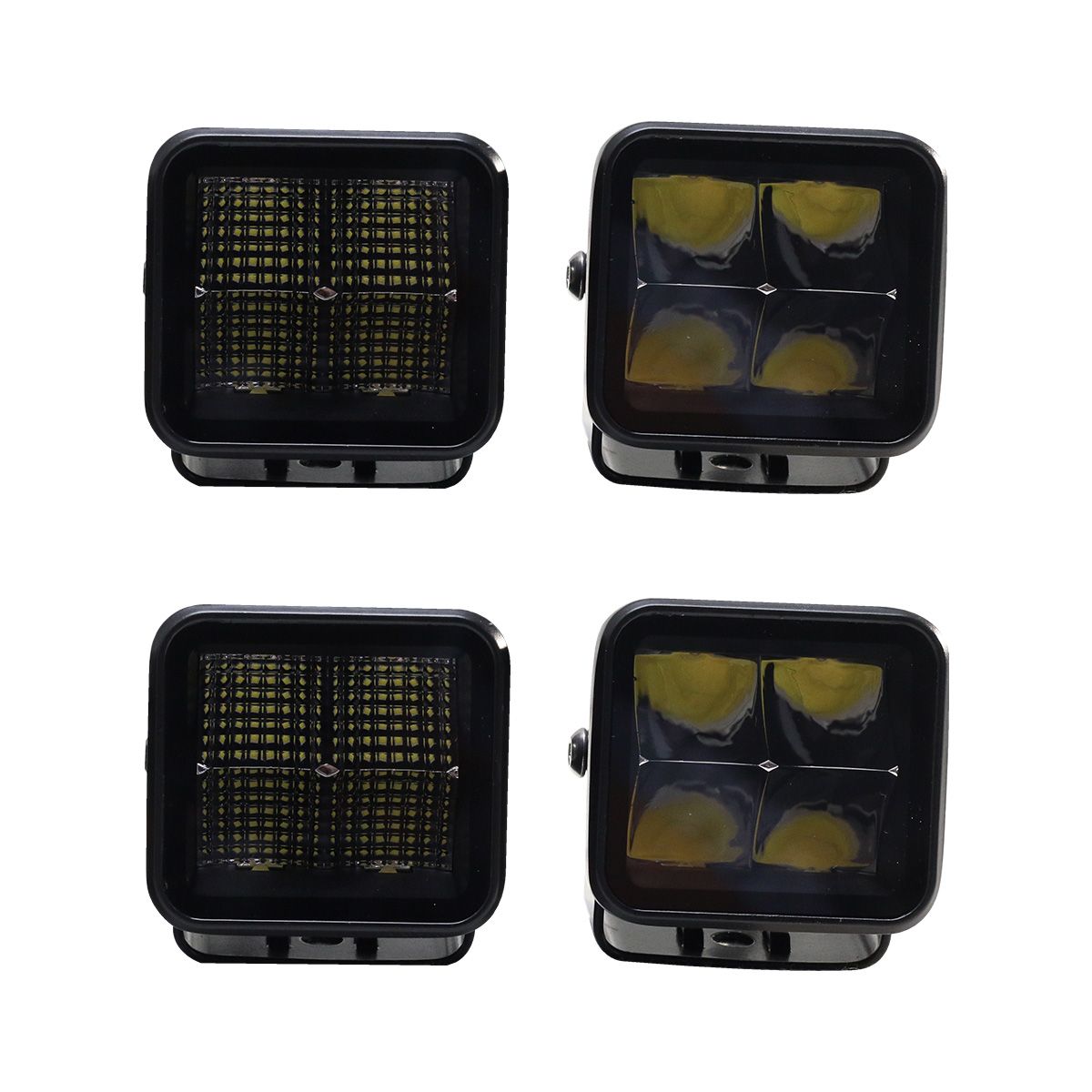 Race Sport Ultimate HD Truck Fog Light Auxiliary Kit with 2 Blacked Out Spots 2 Blacked Out Floods No Harness 1007722