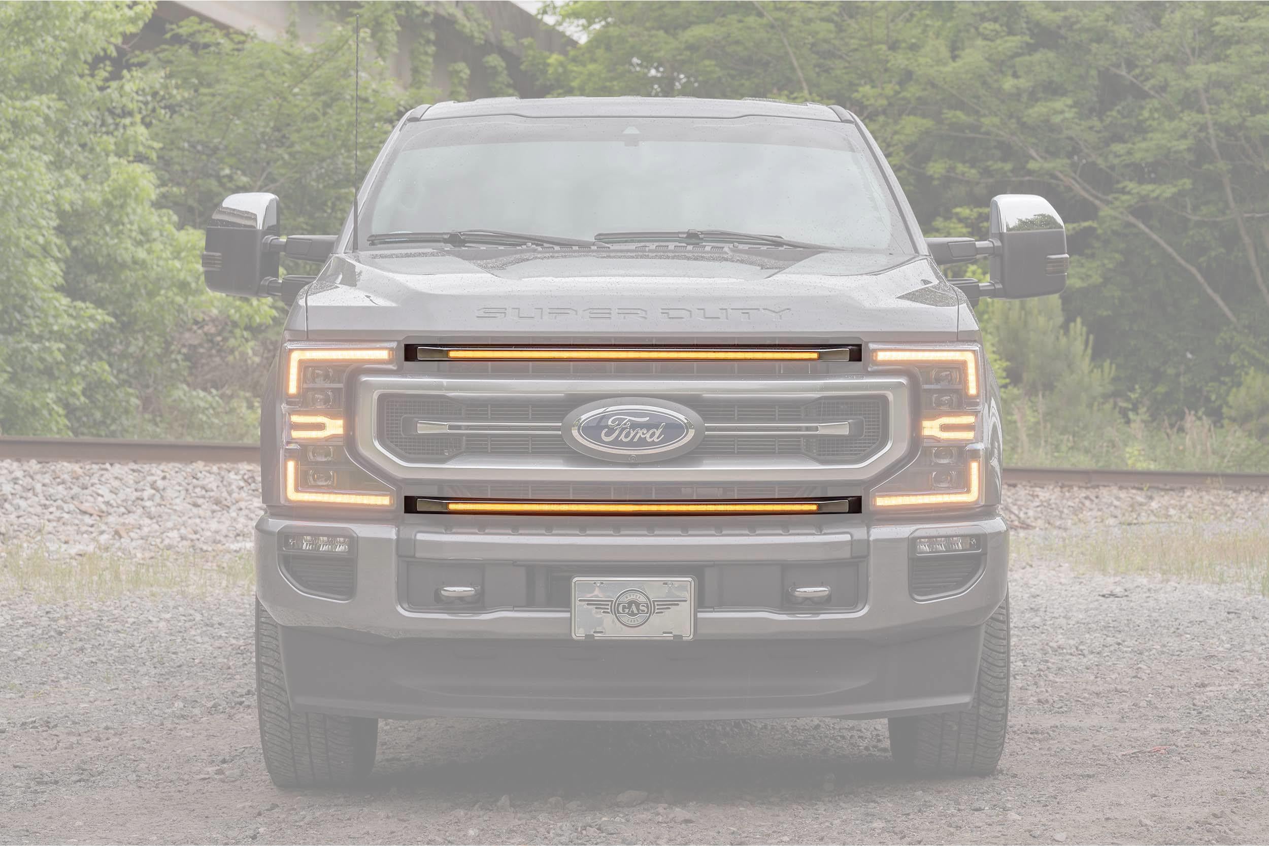 Morimoto 2020-2022 Ford F250 F350 F450 Super Duty Platinum Amber XBG DRL LED Grille Inserts XBG26