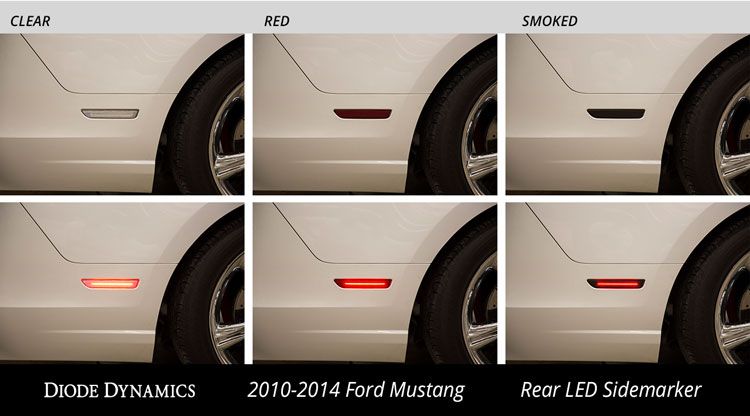 Diode Dynamics 2010-2014 Ford Mustang LED Sidemarkers Clear Set DD5058