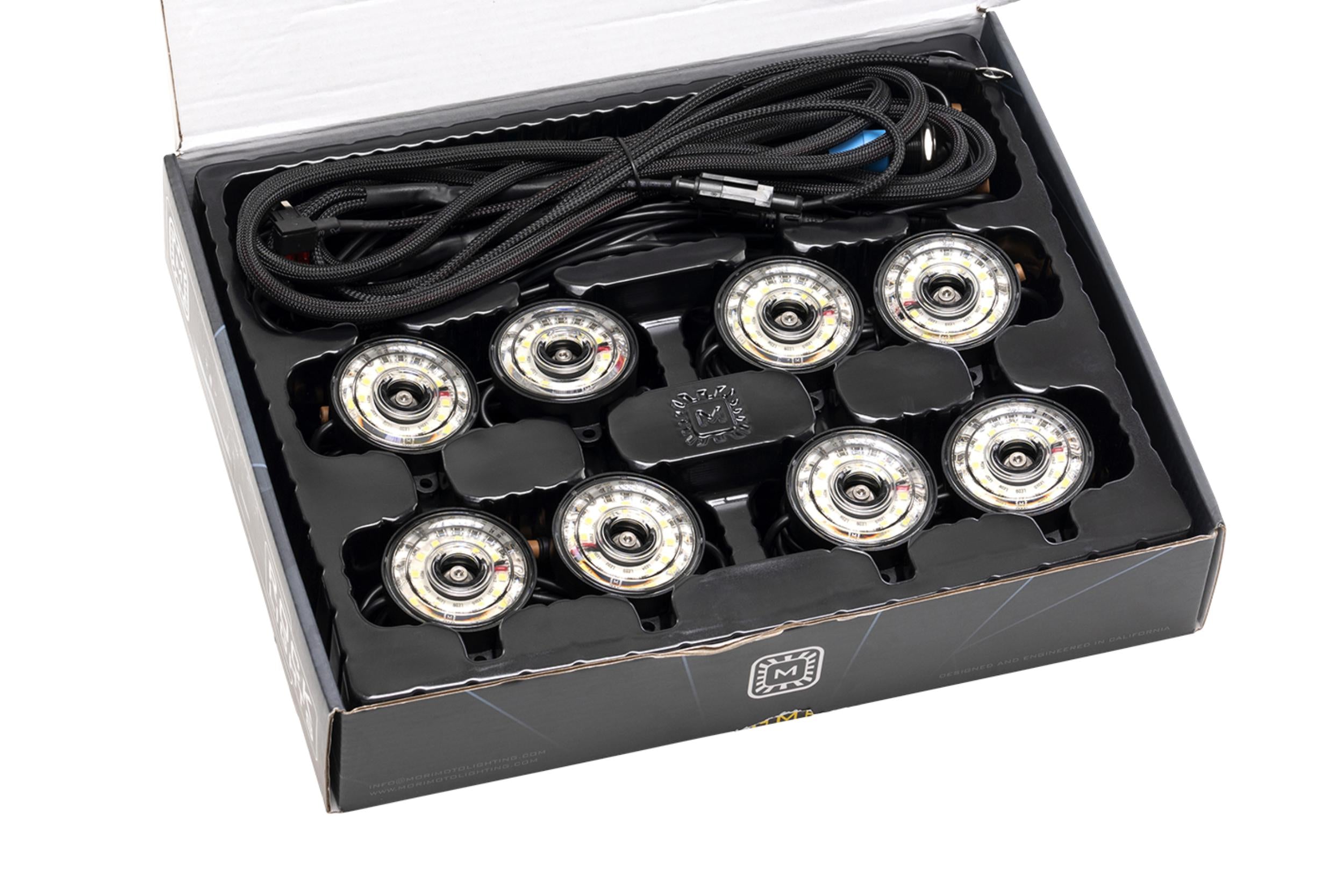 Morimoto White LED 8 Pack Rock Light Kit XRL15