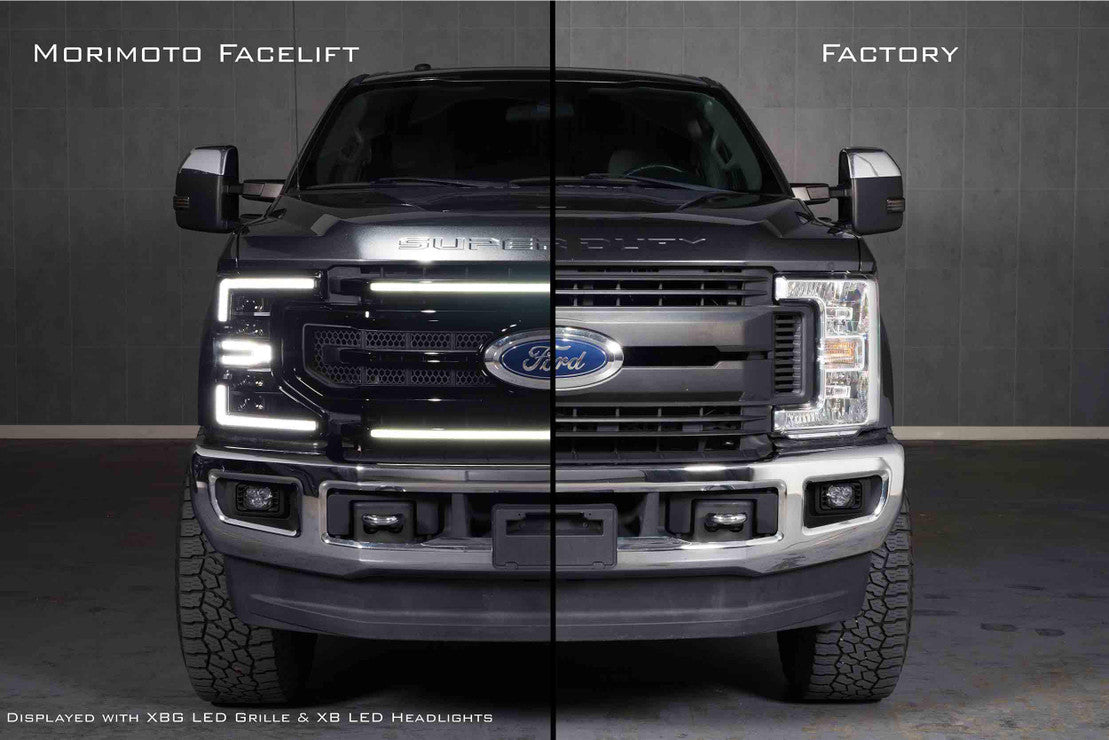 Morimoto 2017-2019 Ford F250 F350 F450 F550 Super Duty XBG Front End Conversion Facelift Kit XBG3