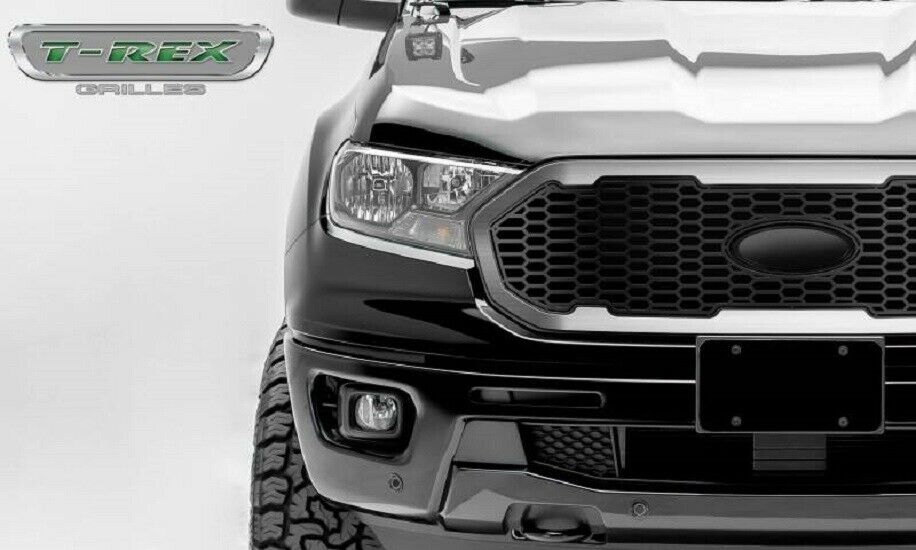 T-Rex 2019-2021 Ford Ranger Laser X Grille No Studs 1 PC Replacement With Stainless Steel Brushed Trim 6315823